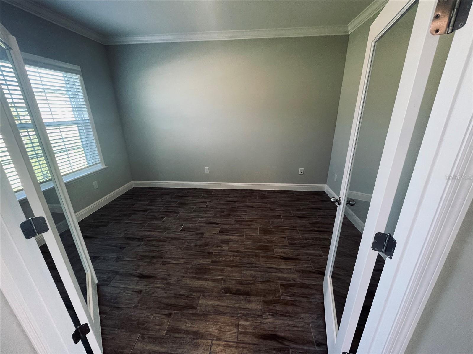 Den with Double French Doors