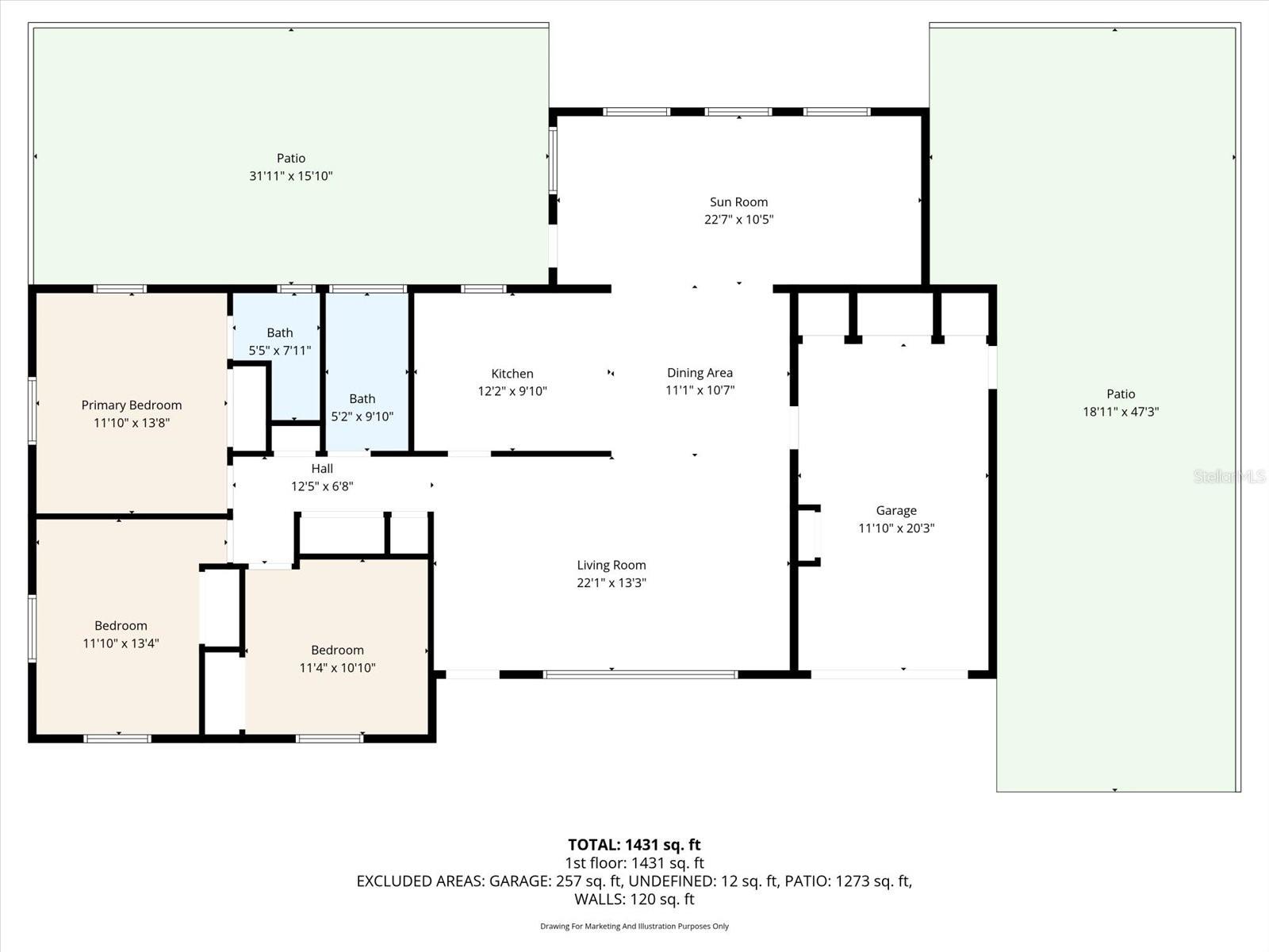 Floor plan layout room size approximate.