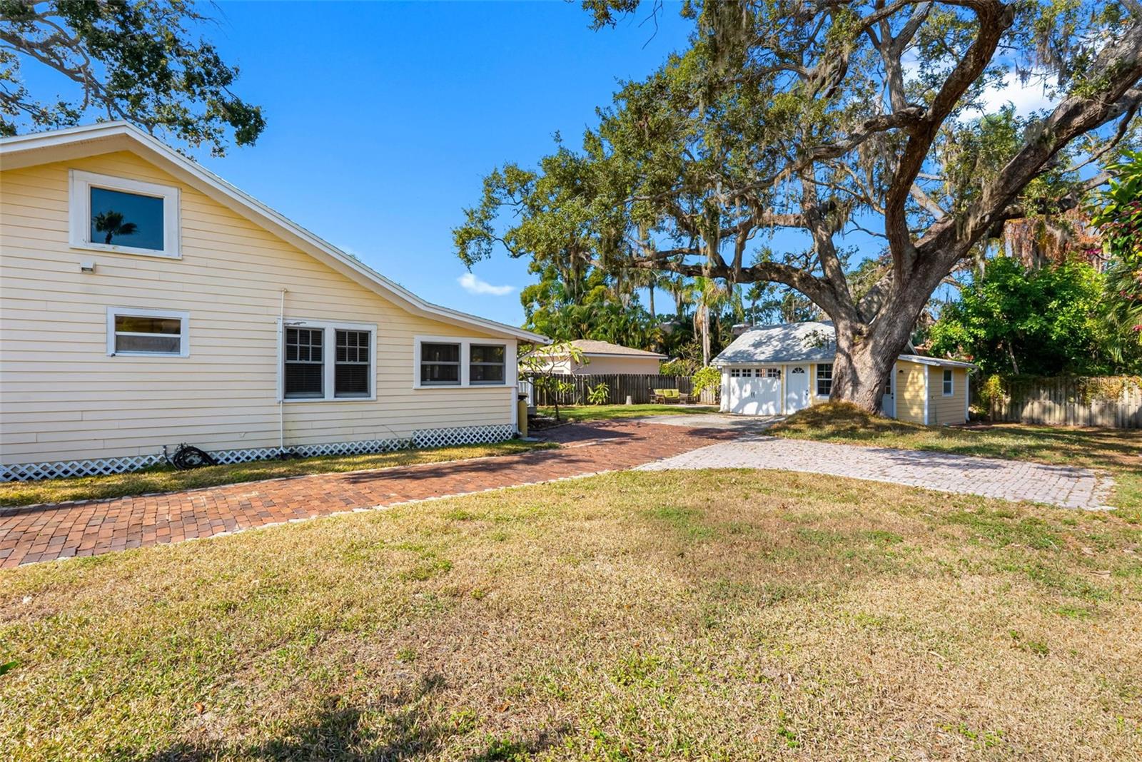 Huge Side Yard, Detached Garage and Potting Shed
