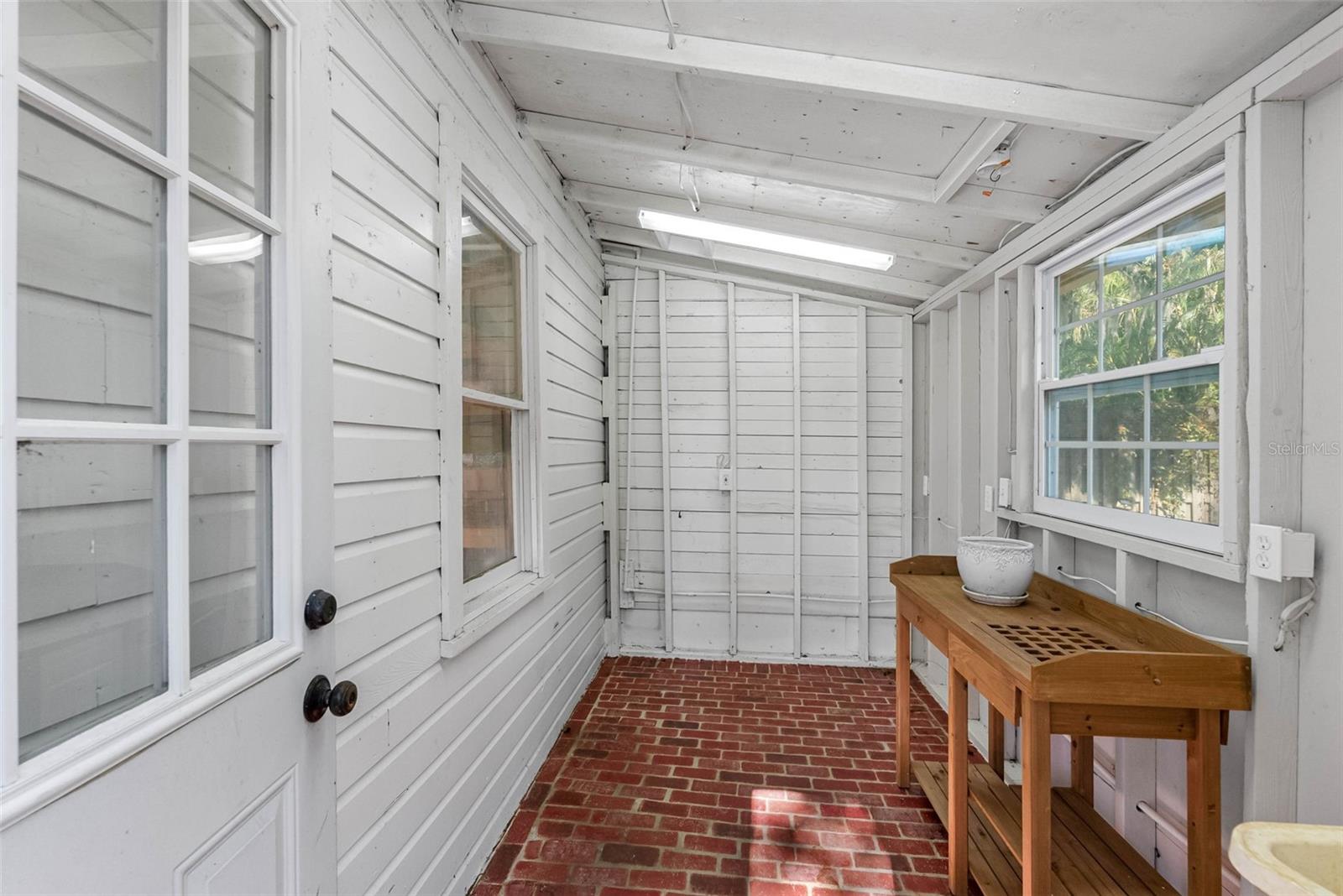 Potting Shed with sink and workbench