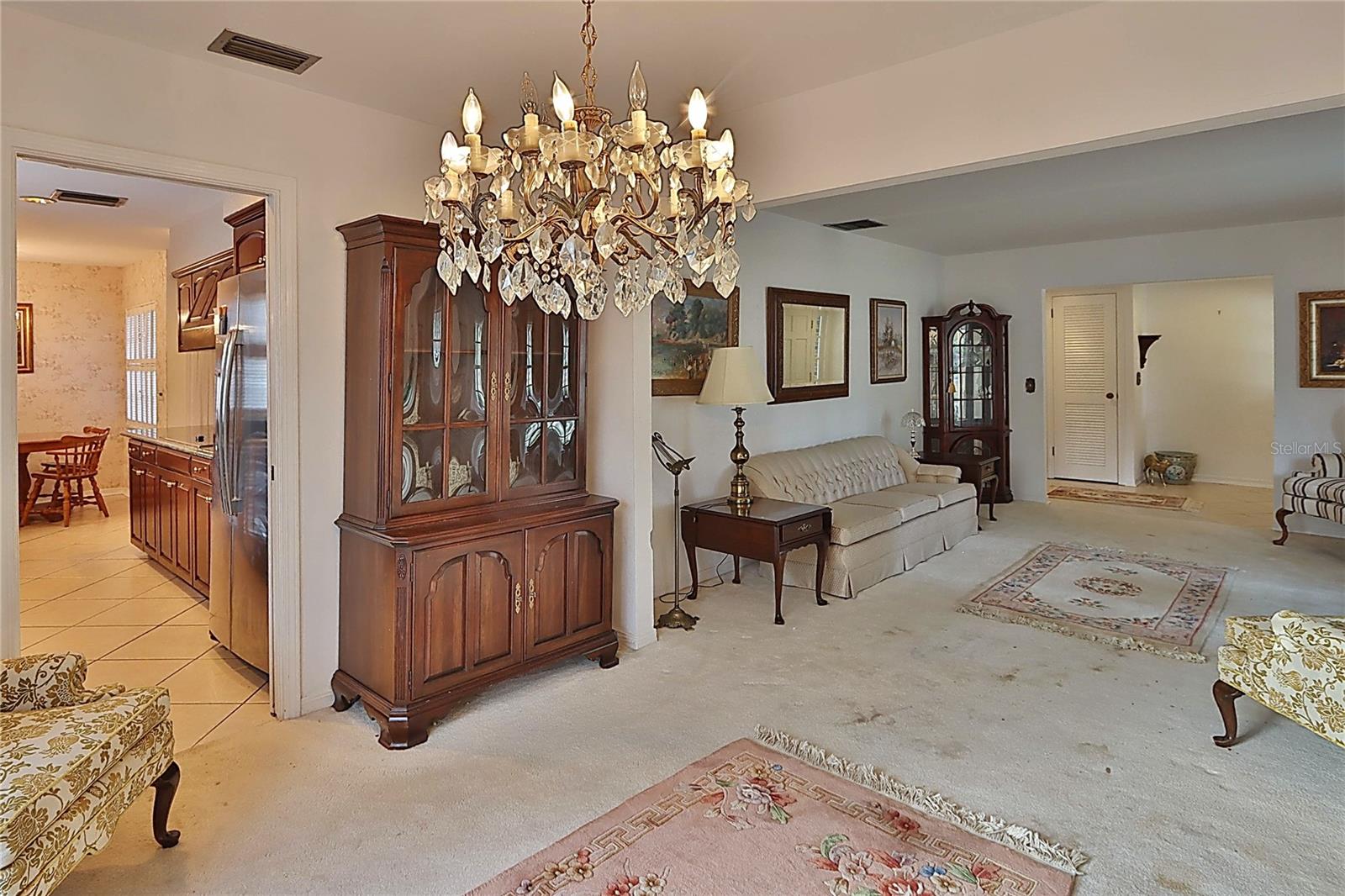 dining room to front entry view