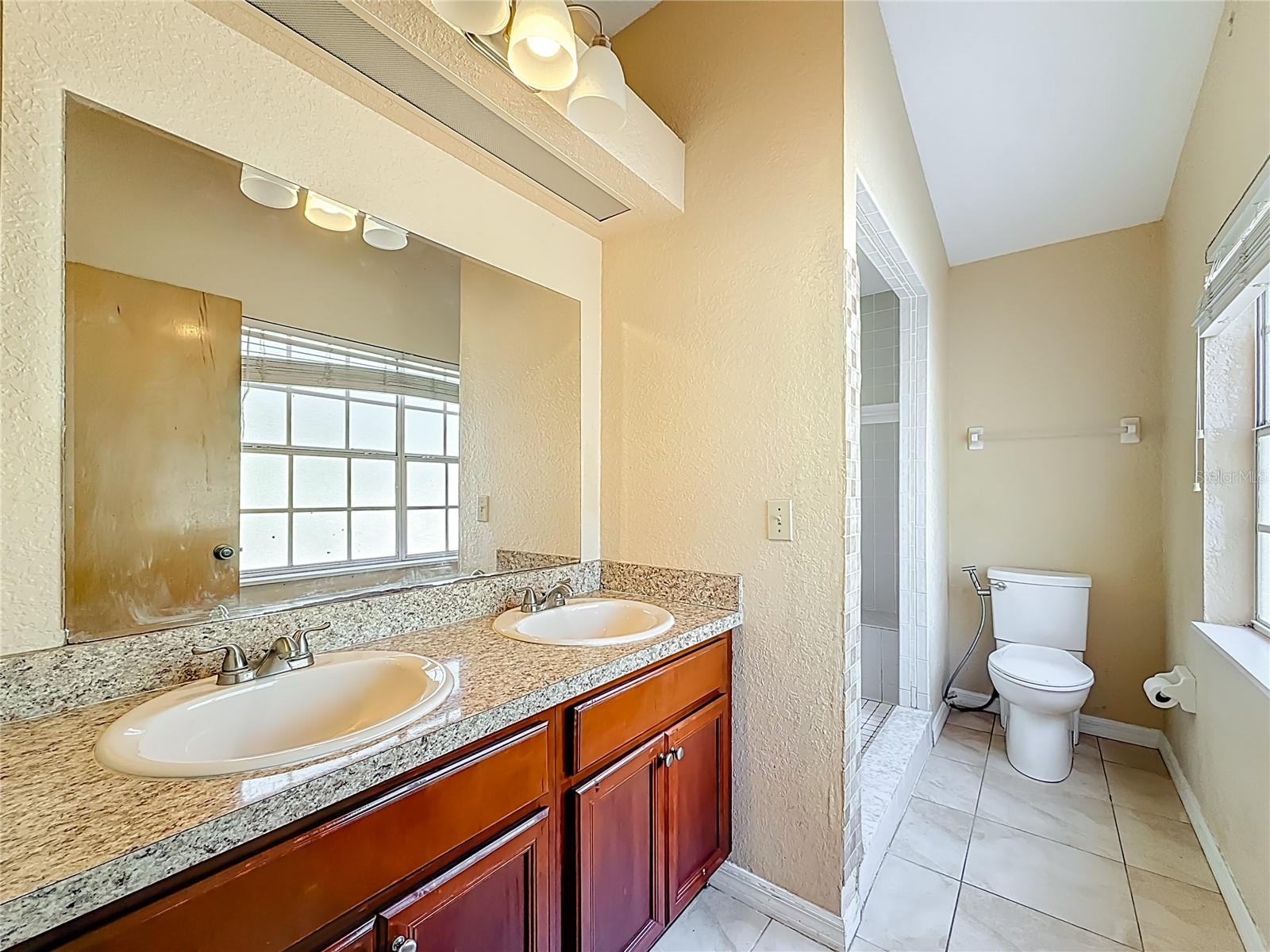 Primary bath with shower