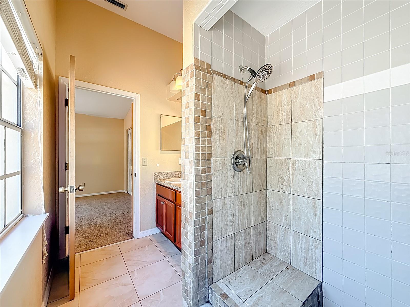 Primary bath with shower