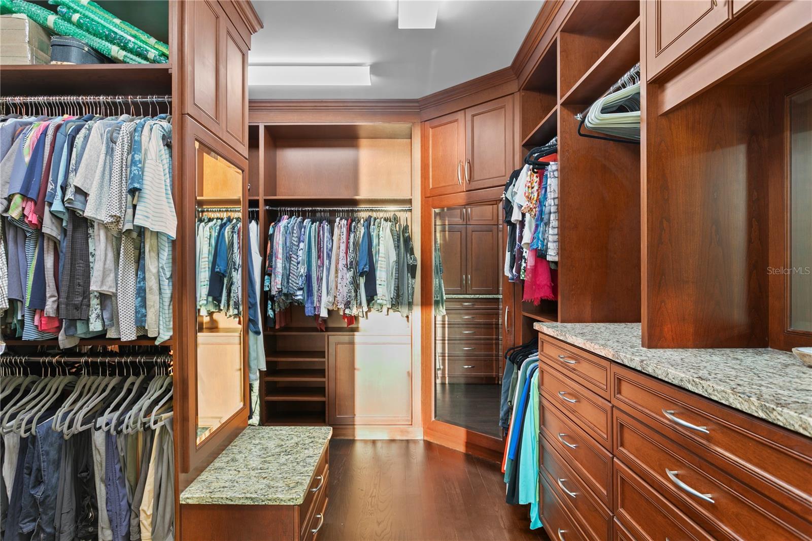 Spacious walk in closet