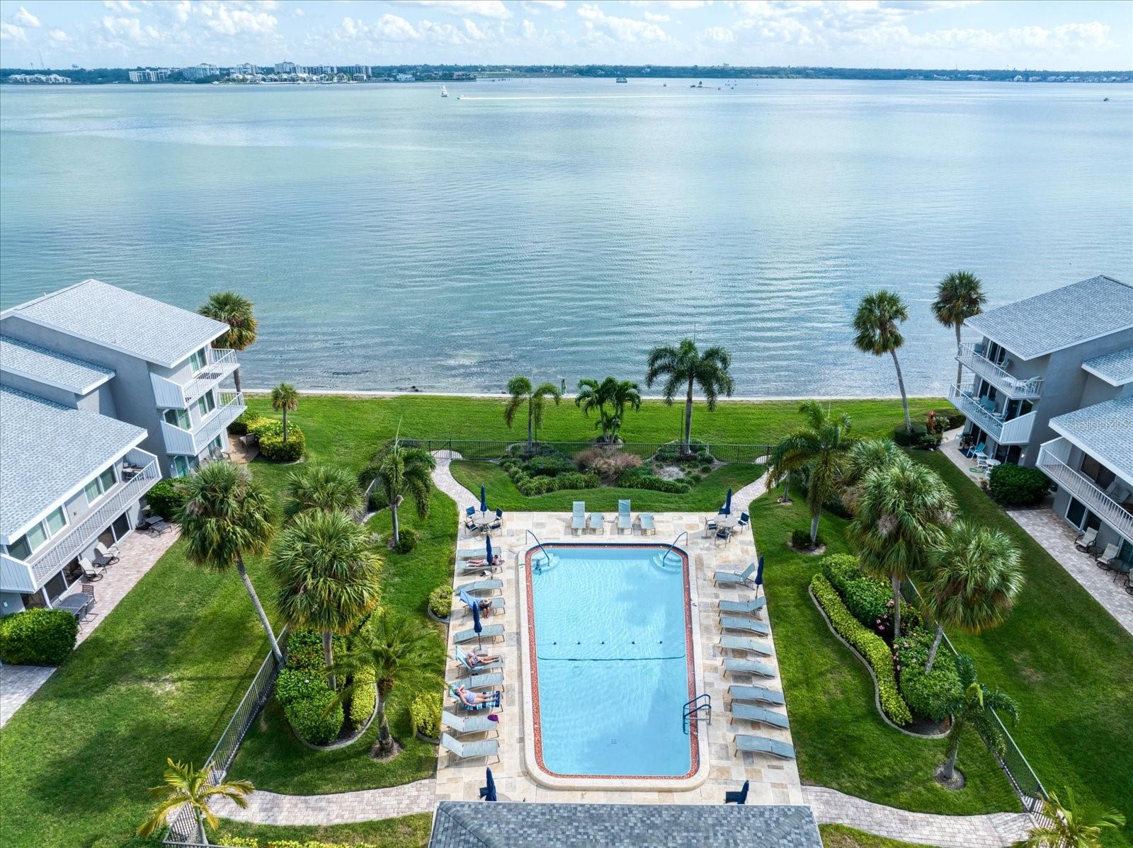 Community pool and intracoastal