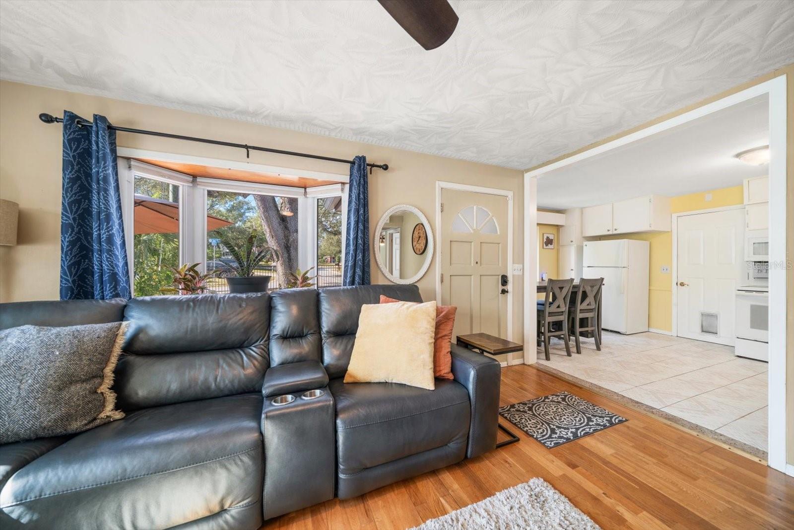 Living room open to kitchen