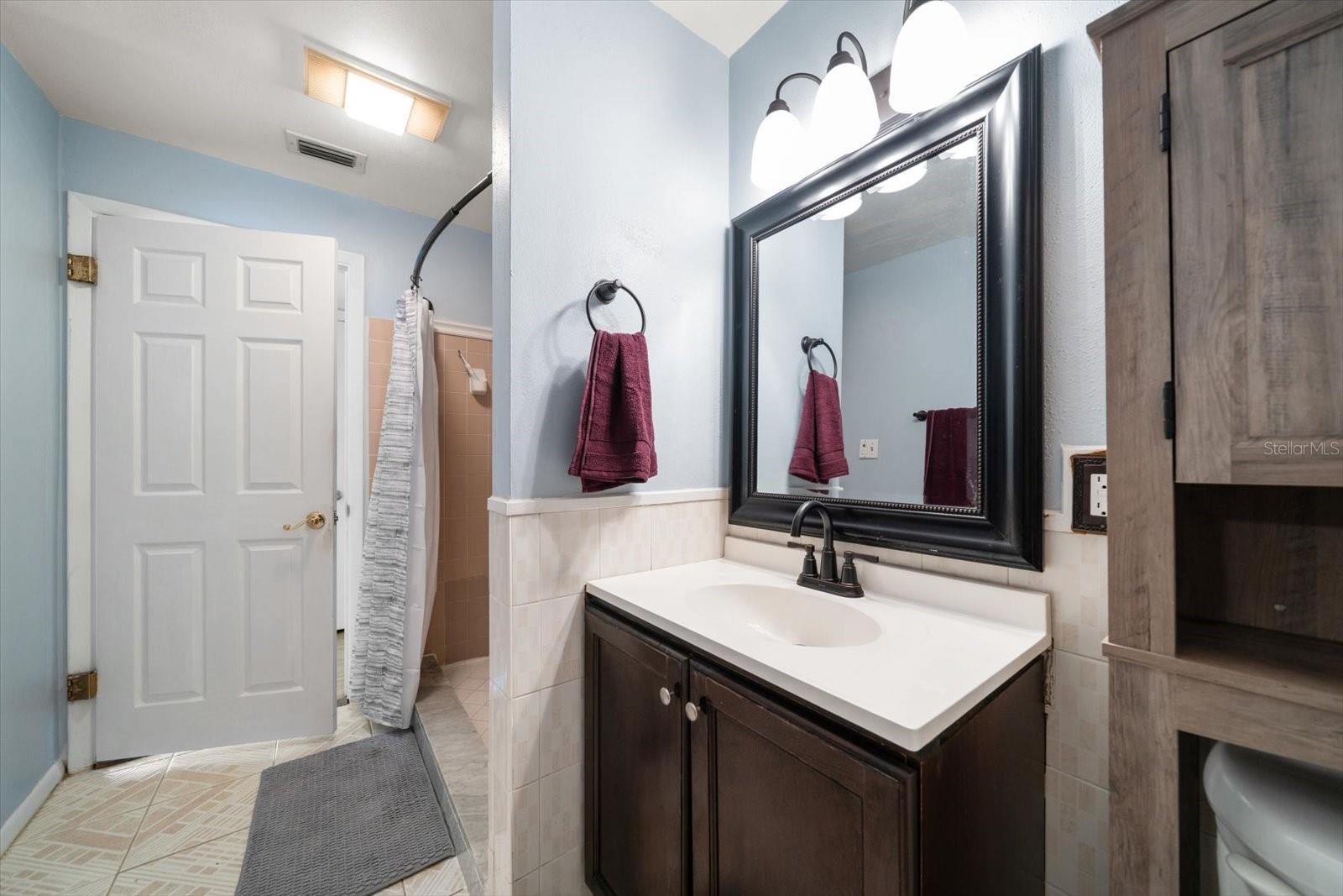 Hallway guest bathroom