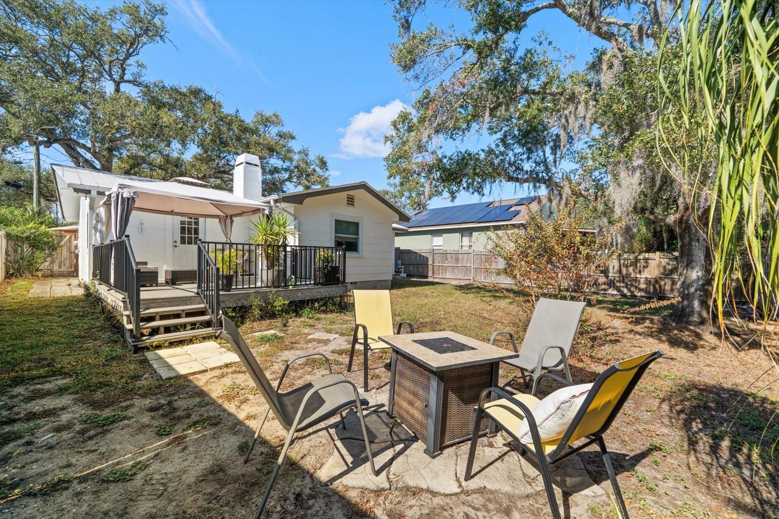 Spacious fenced backyard