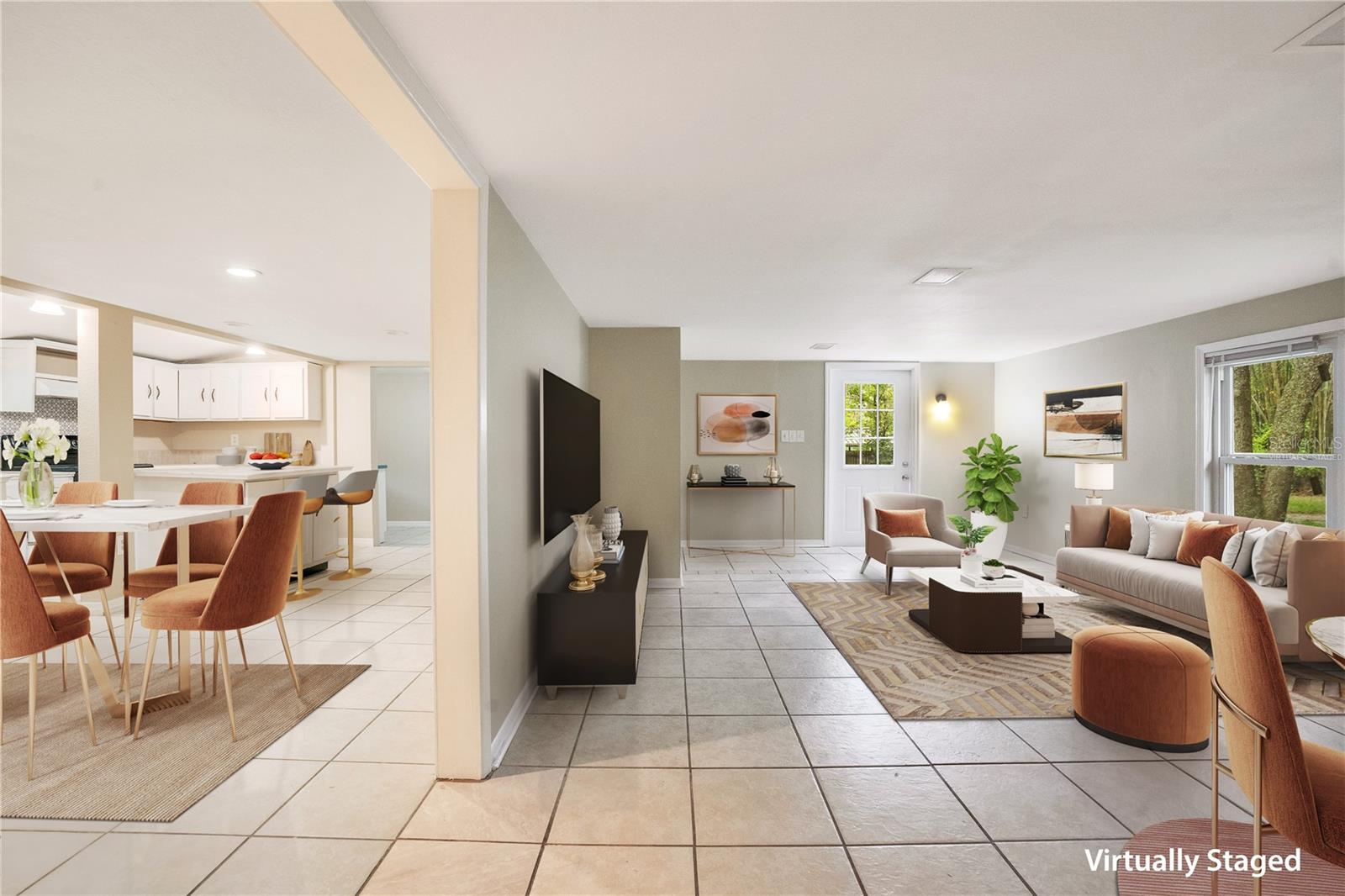 Virtually Staged Living Room