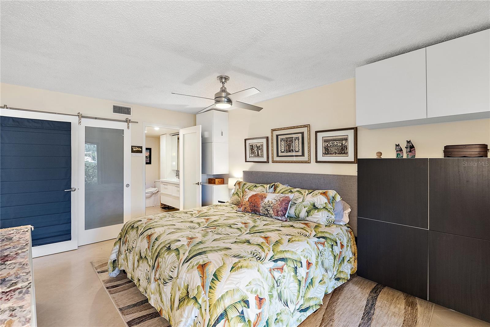 Waterside primary suite.