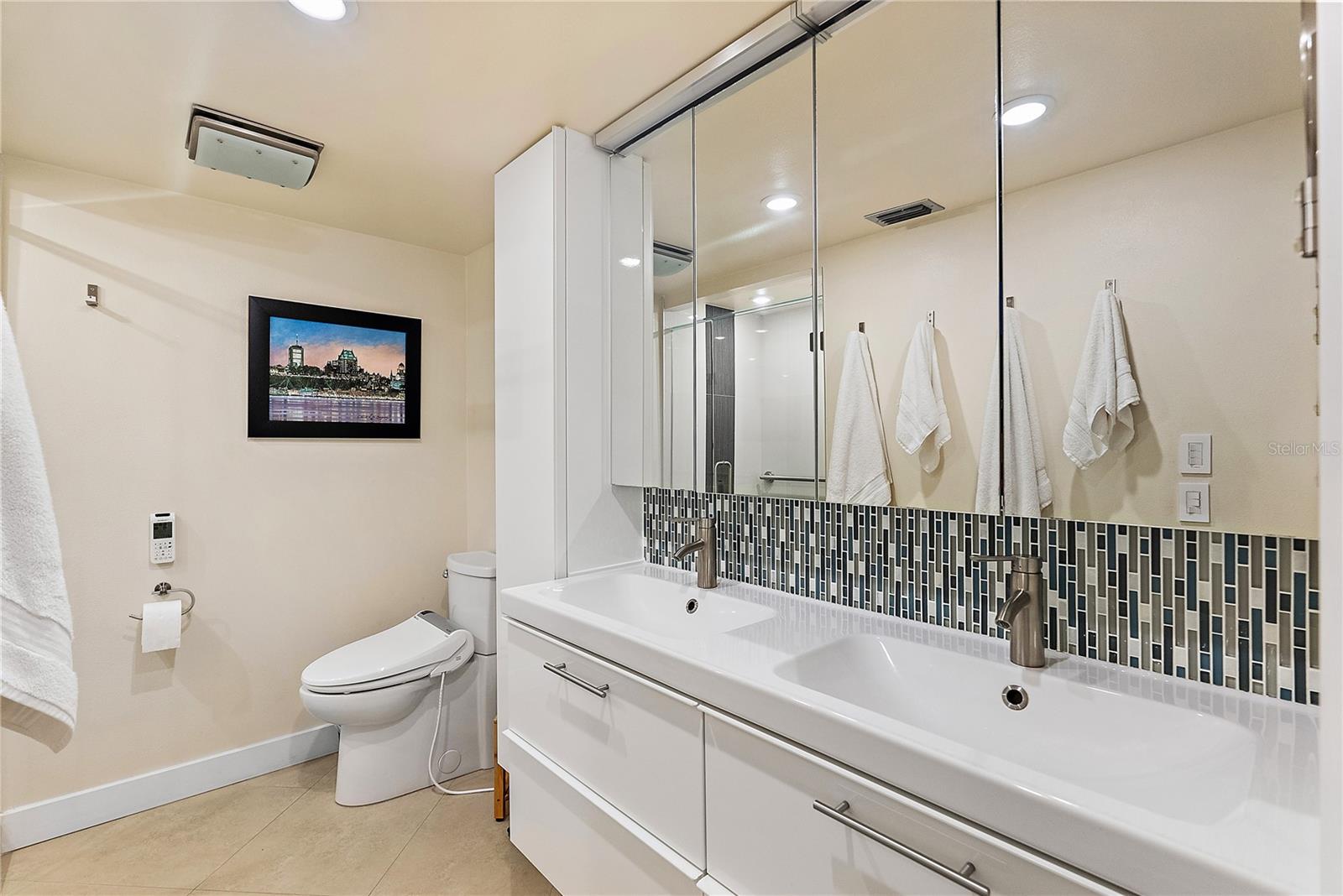 Primary bath with bidet.