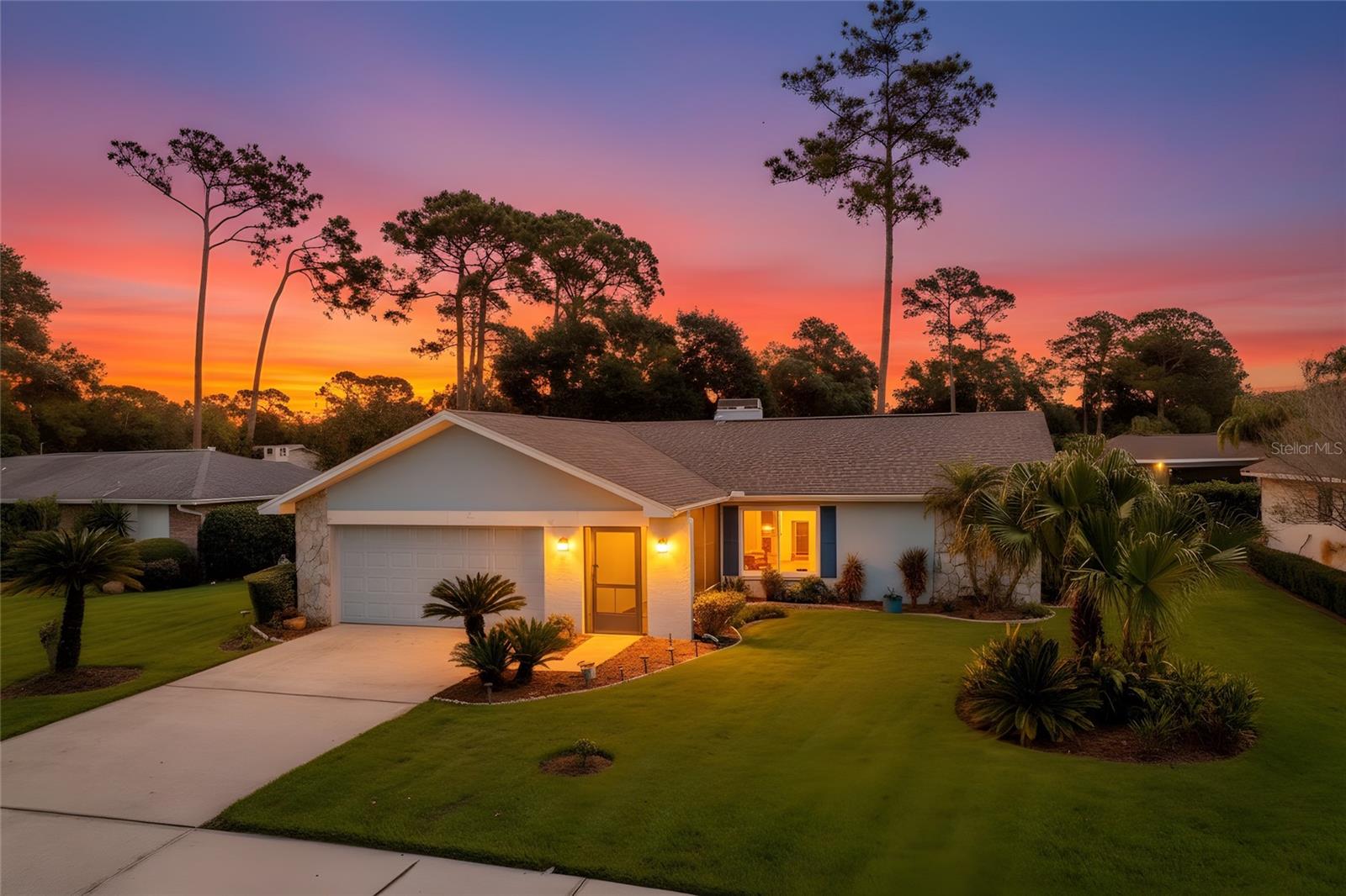 The home at twilight