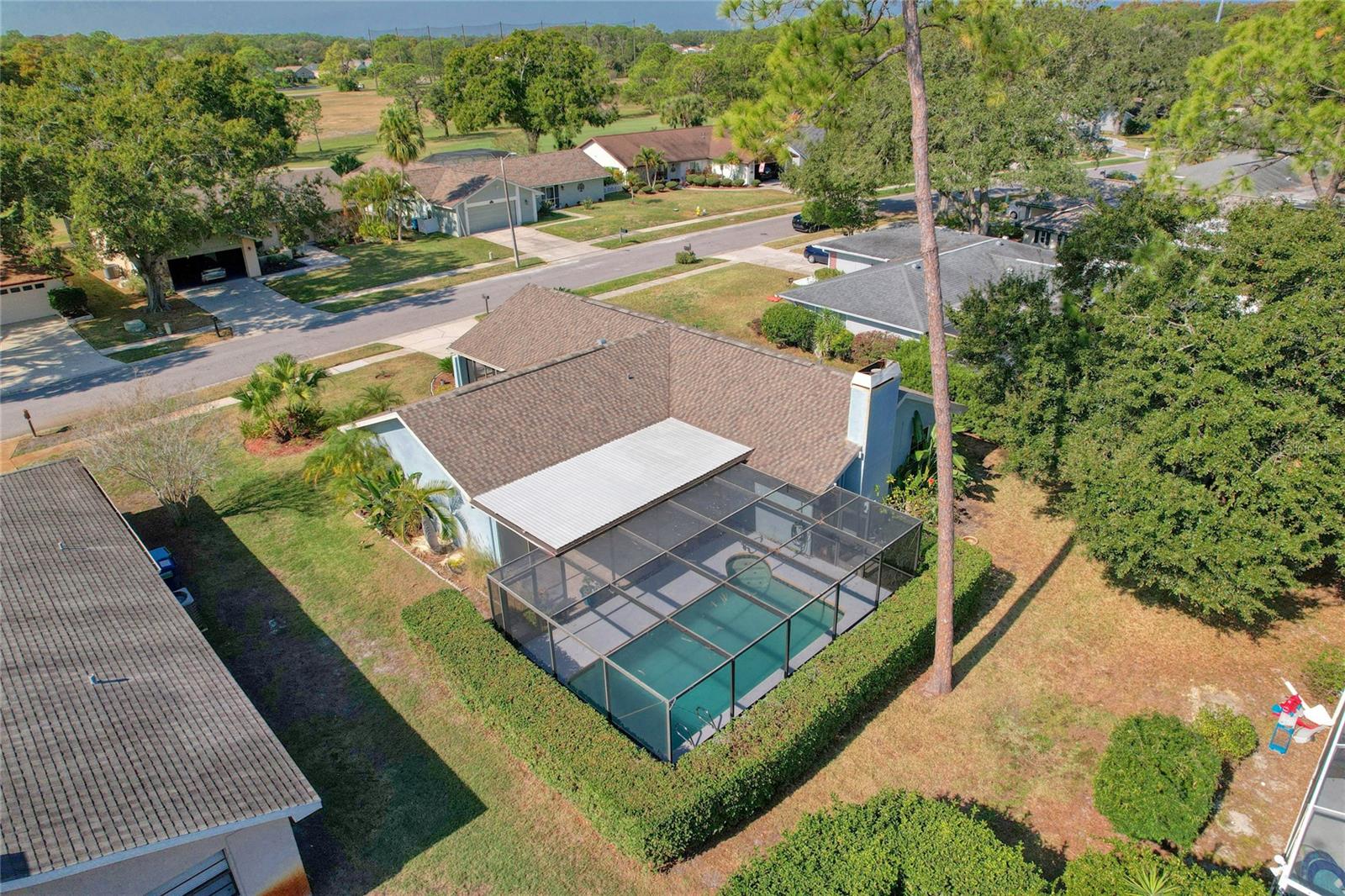 Rear view of the home