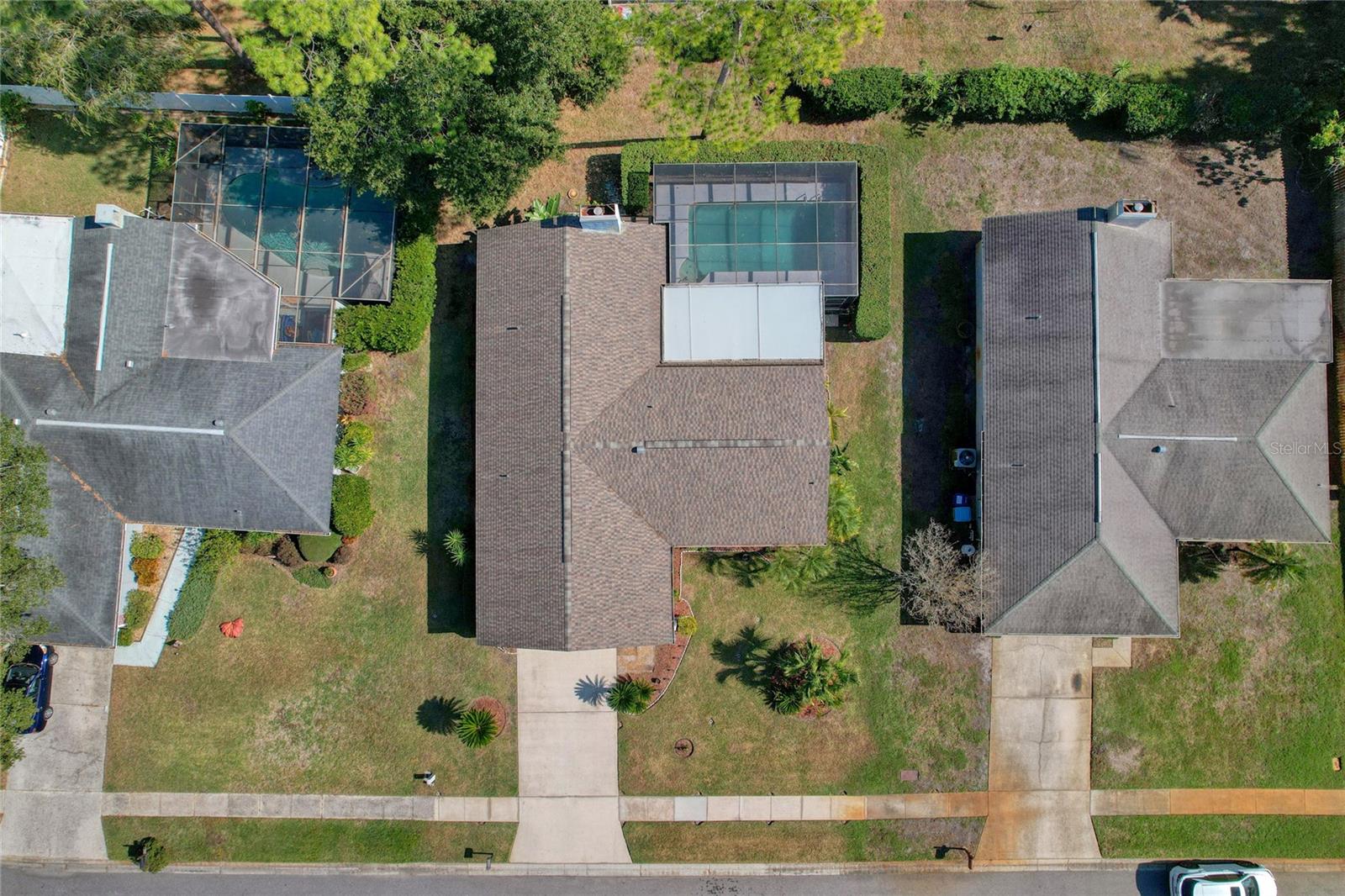 Aerial view of the home