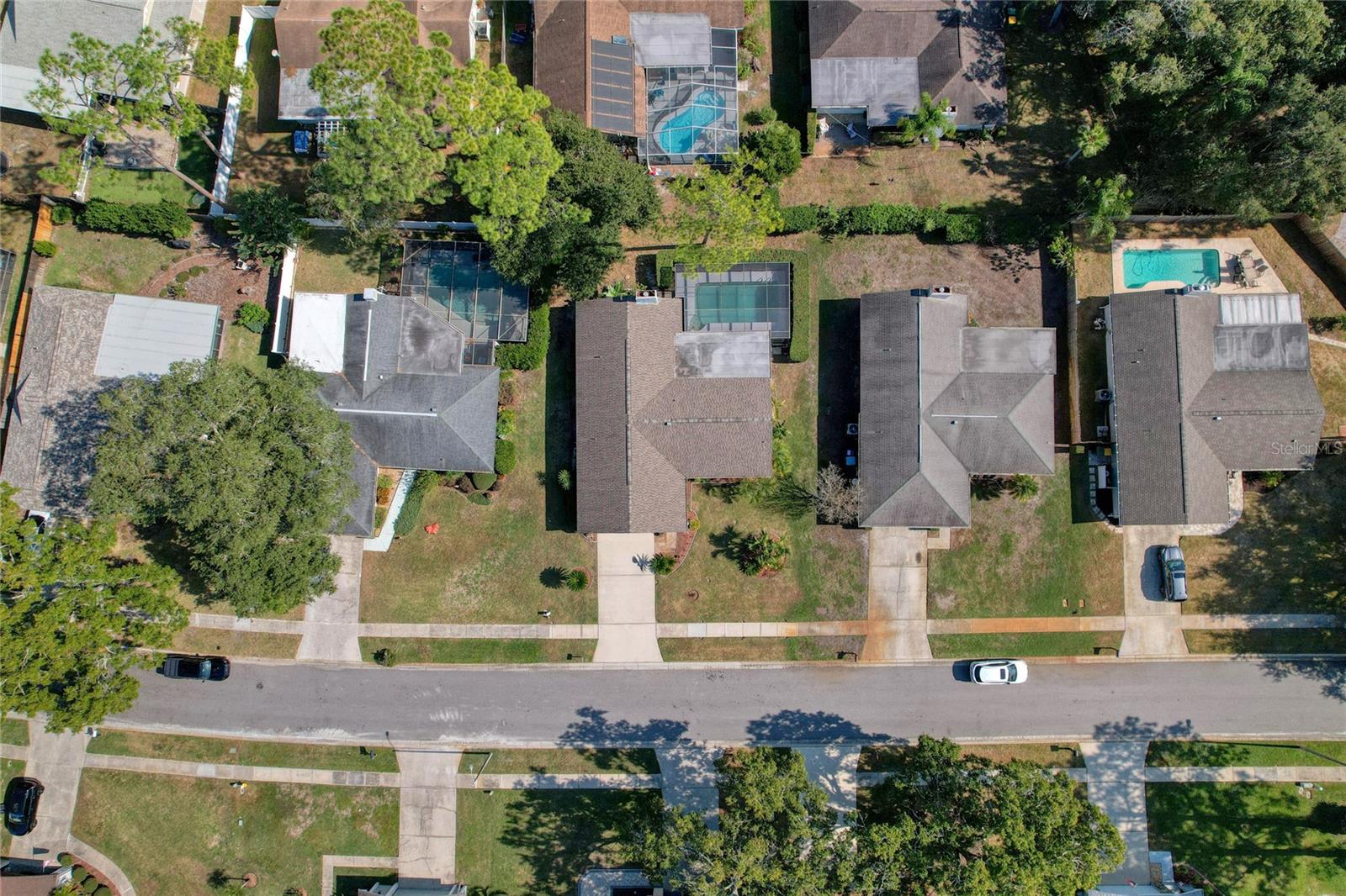 Aerial view of the home