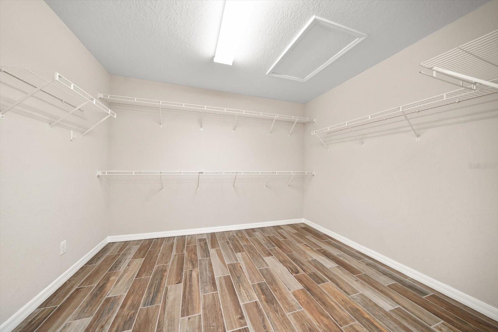 Master walk in closet