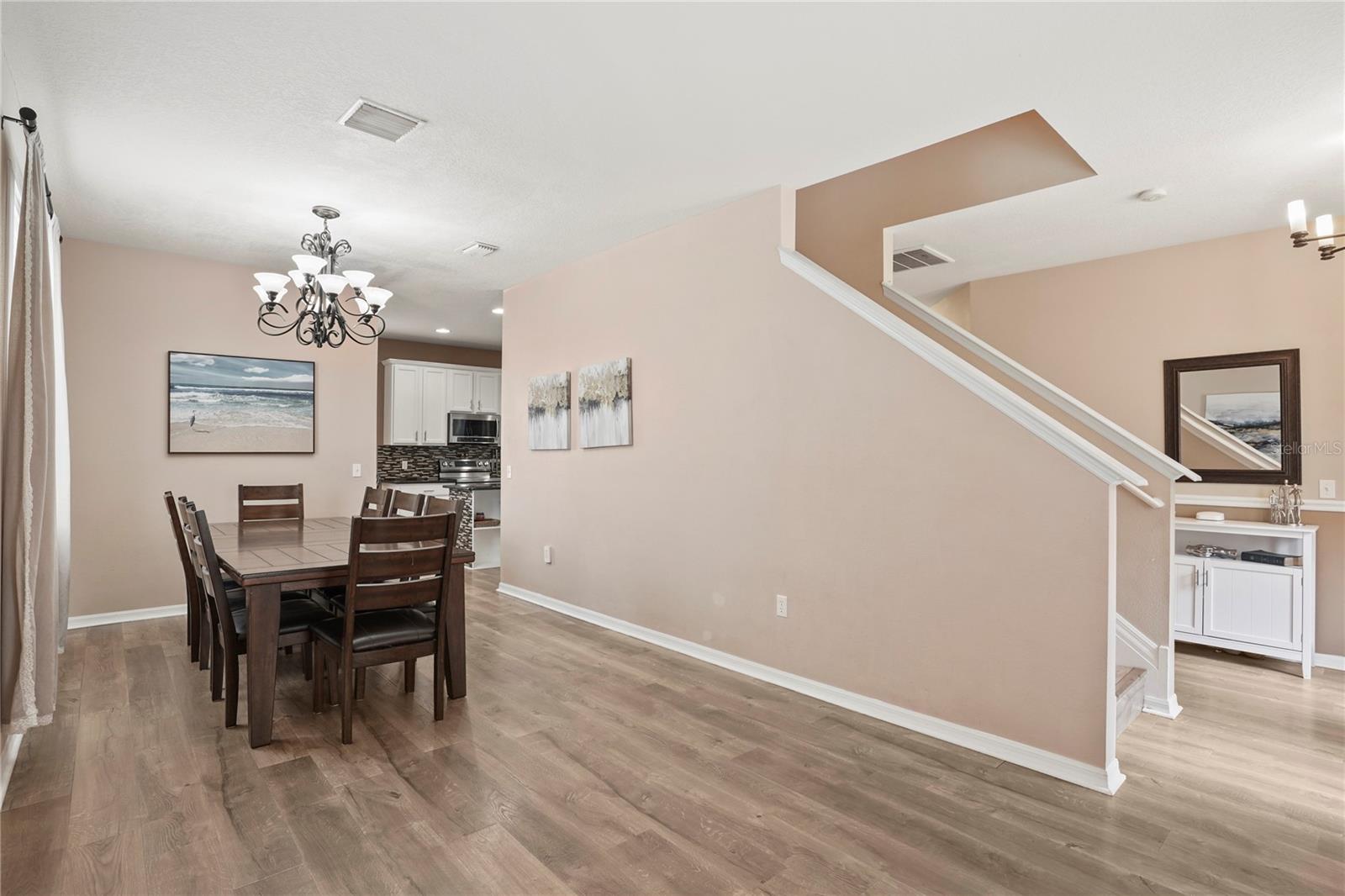 Dining and living areas