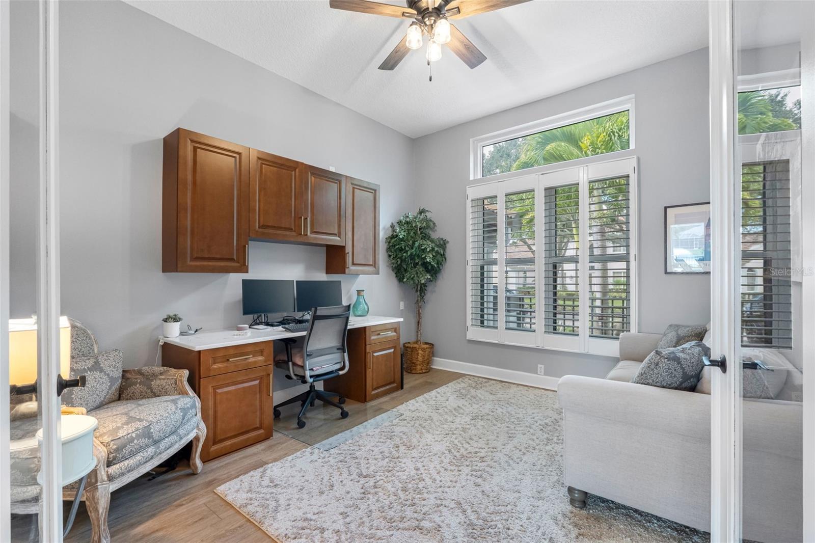 Enormous office with french doors