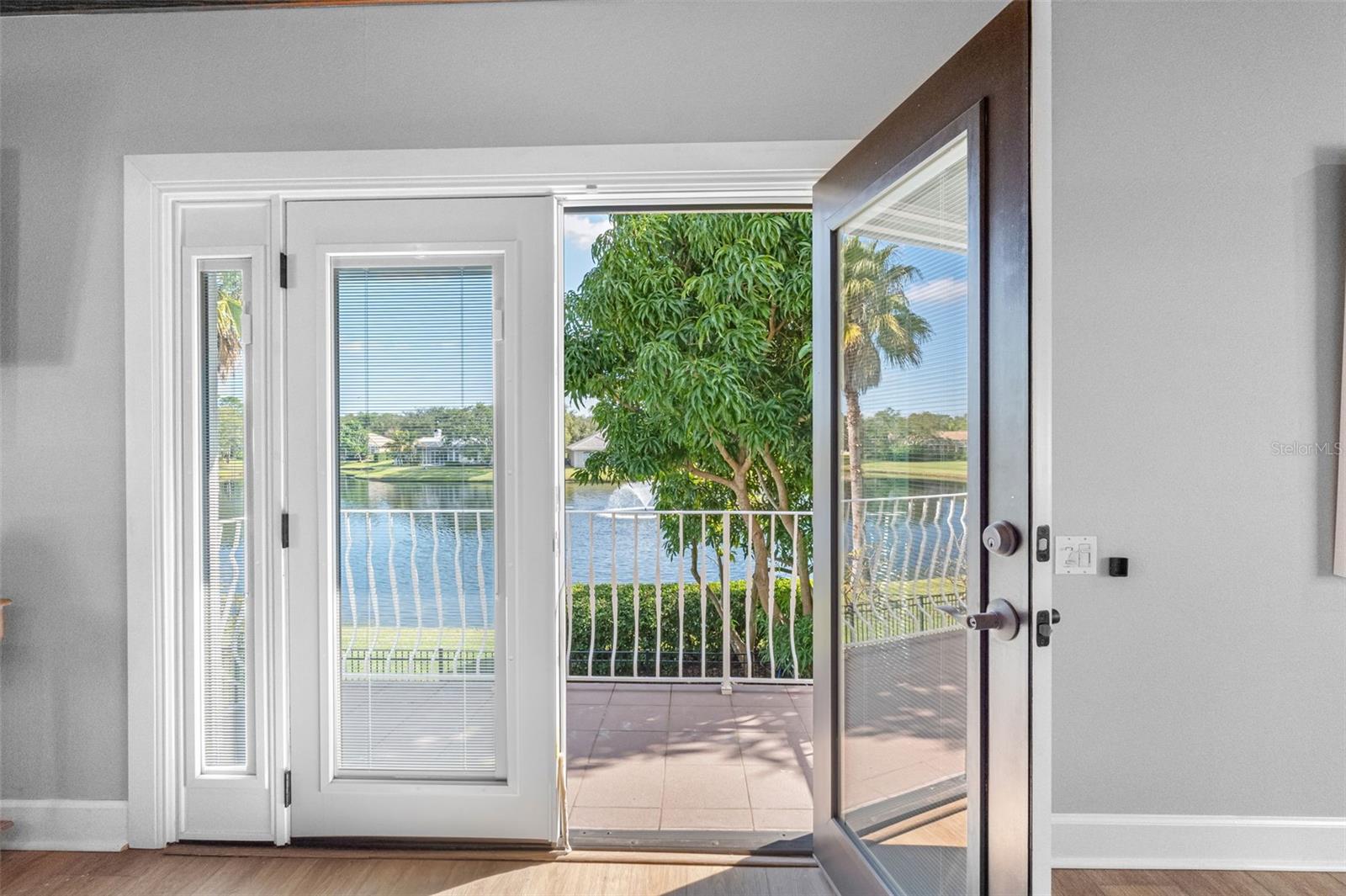 Balcony overlooking the water
