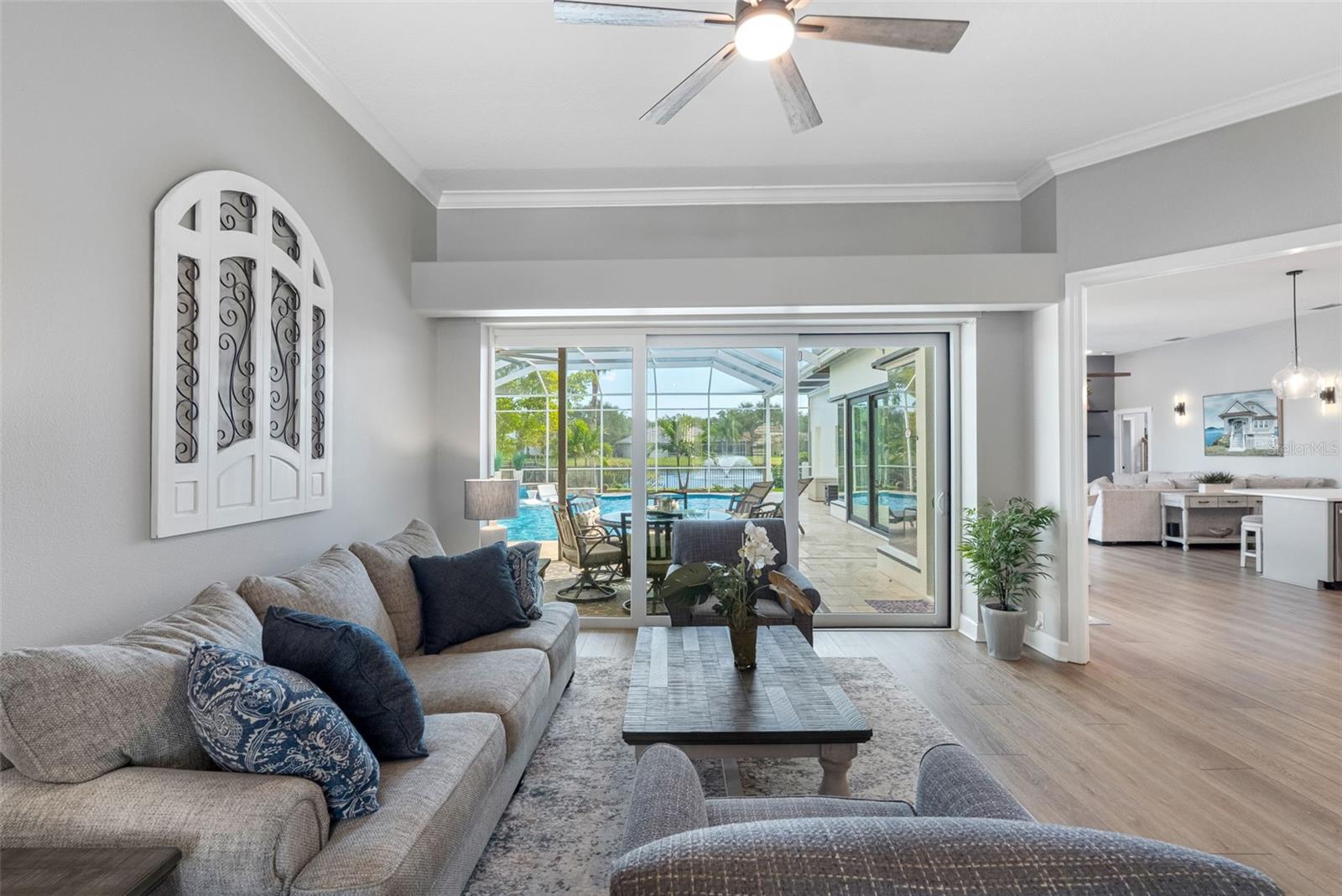 Water views from the entryway!