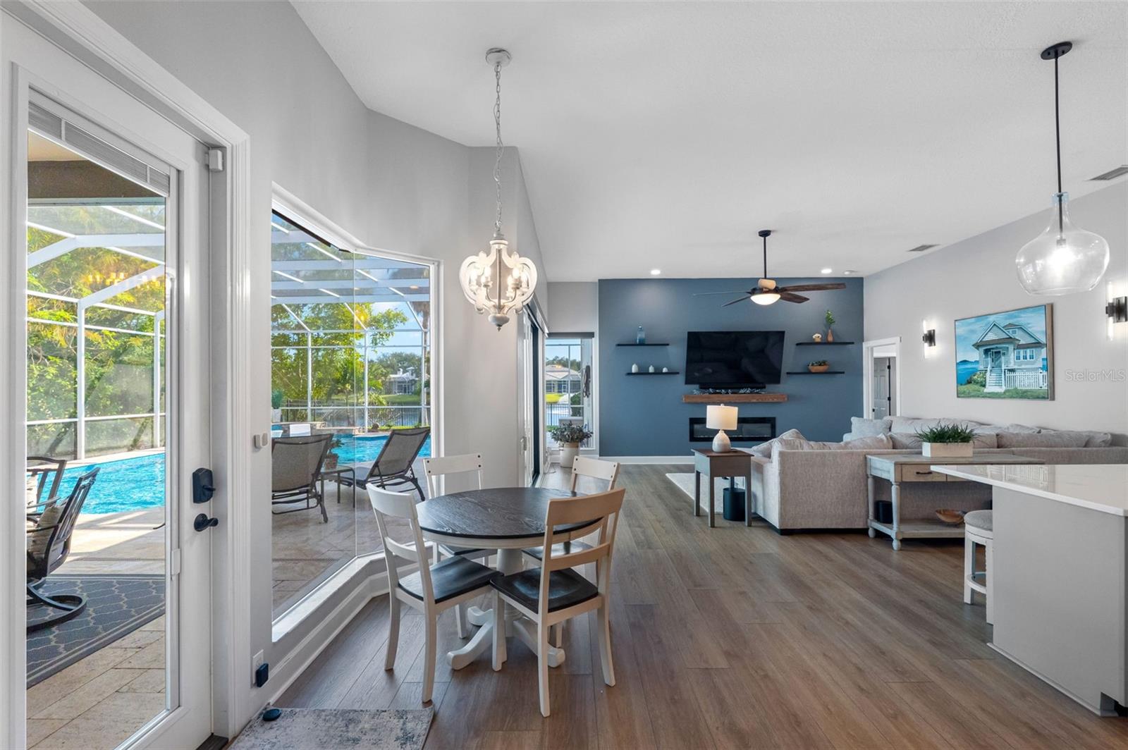 A view of the gorgeous pool and the water from every room!