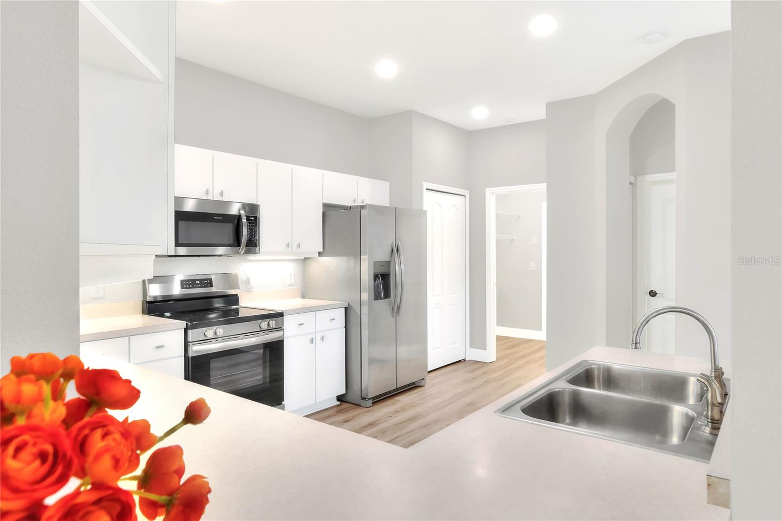 Kitchen view from living