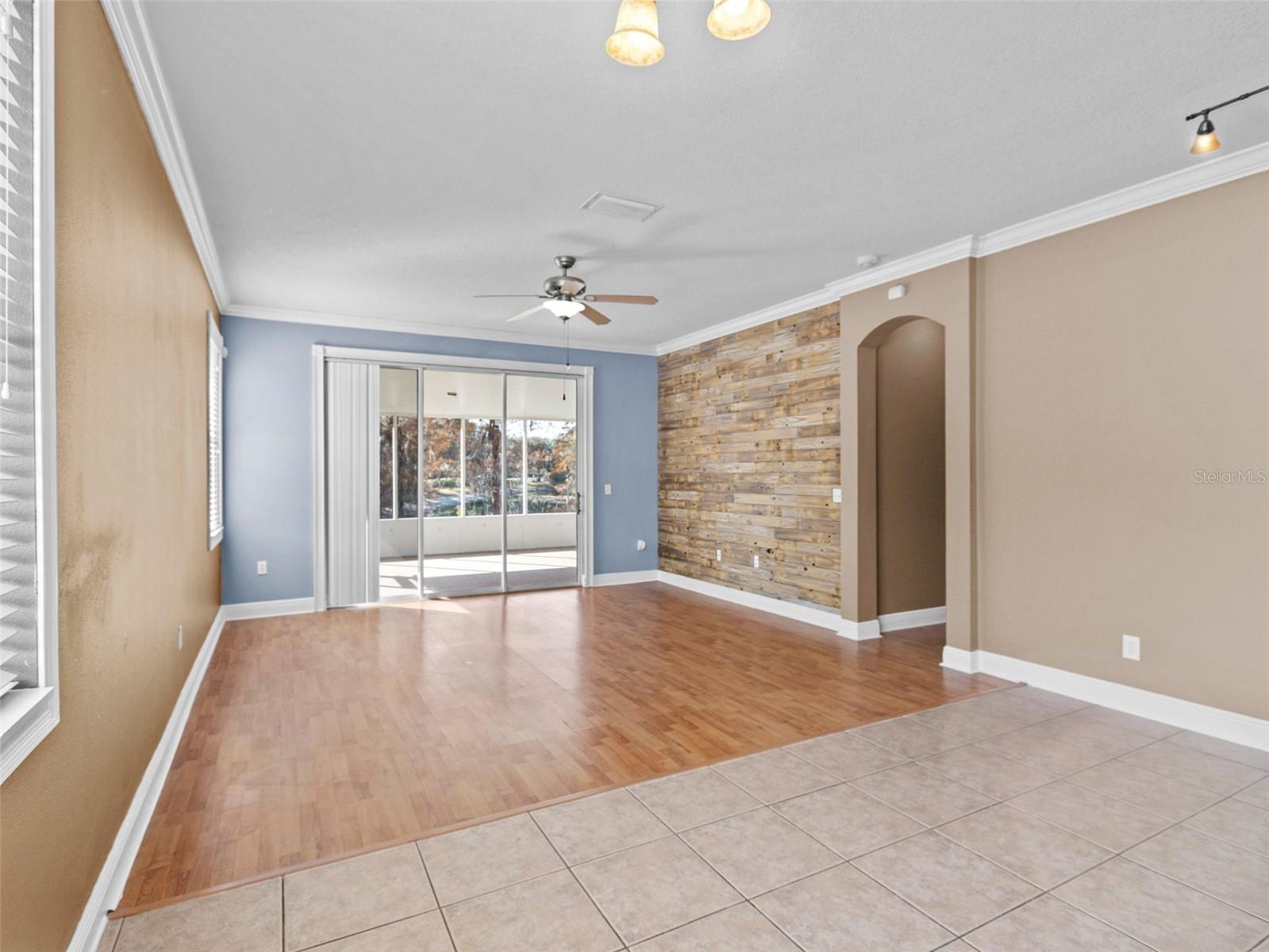 Custom wood accent wall with views that will captivate you