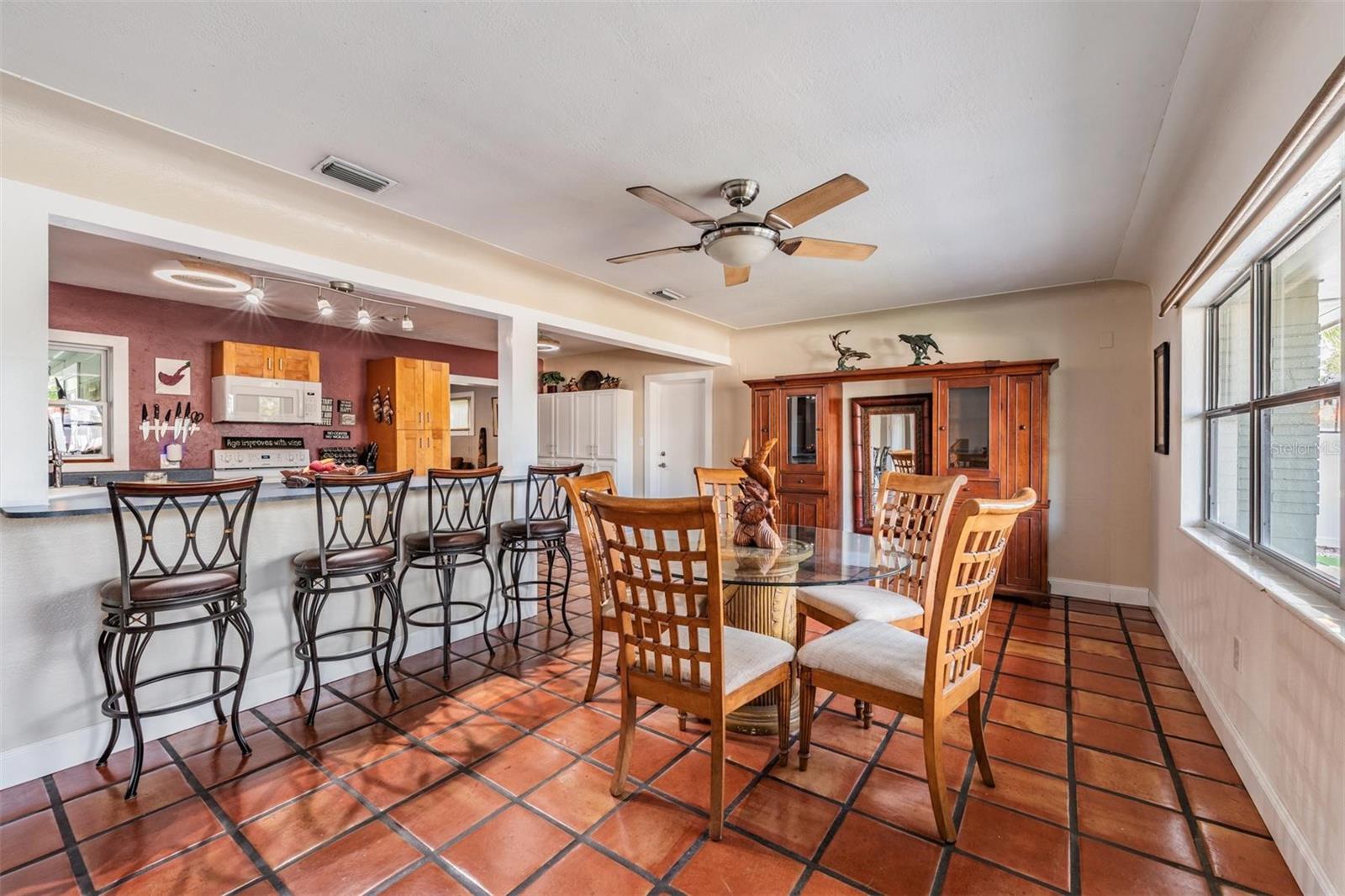 Open concept kitchen and dining