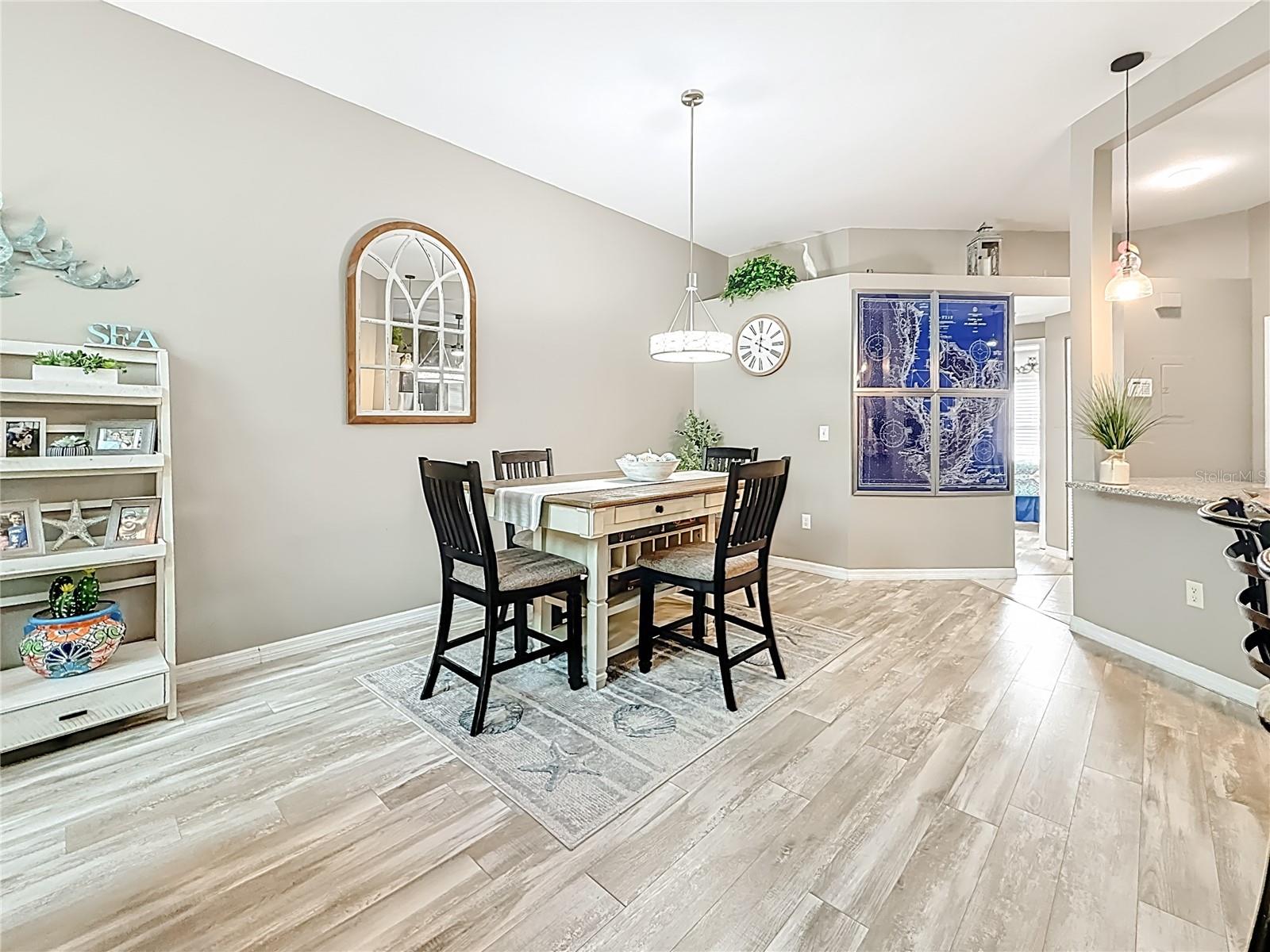 Large Dining Room and Beautiful Flooring