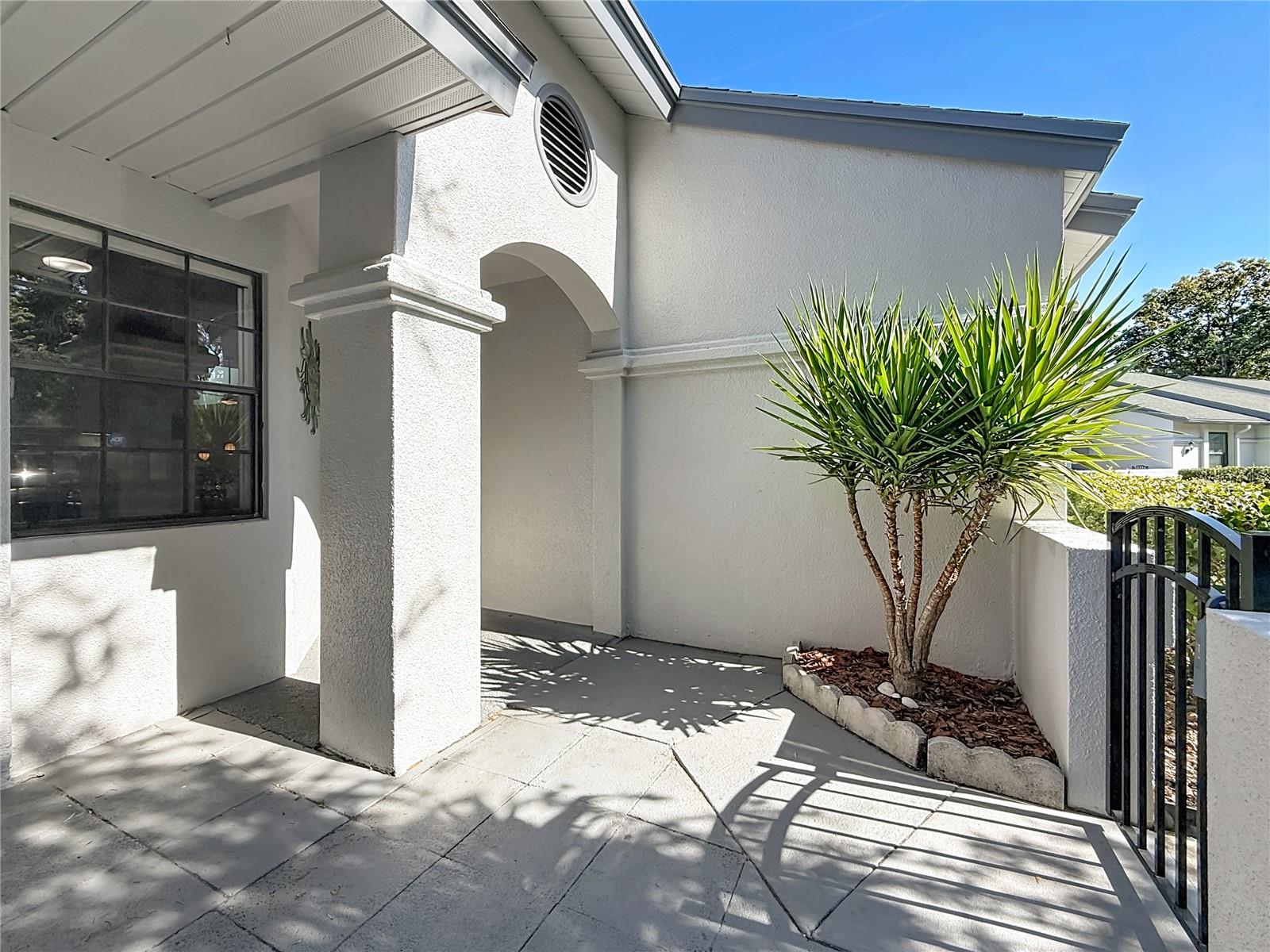 Gated Patio Greets Your Guests