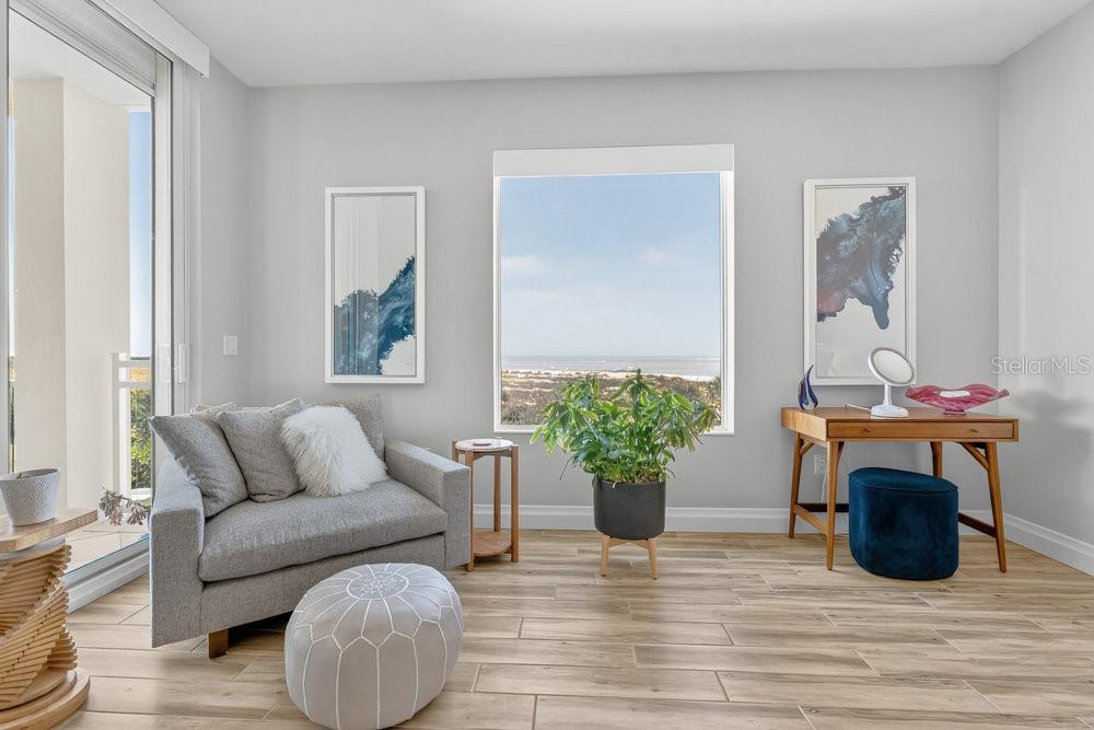 Sitting area in primary bedroom.