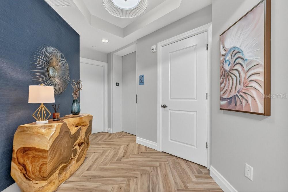 Elevator to your private entry way.