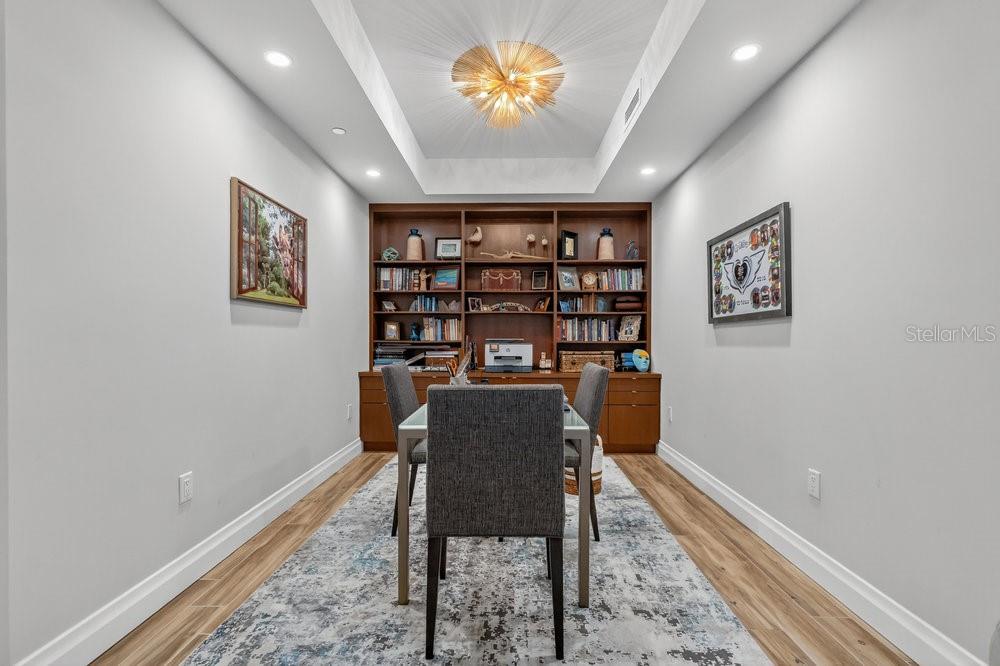 Office with double doors.