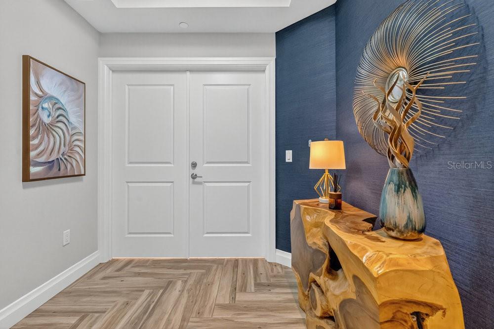 Double doors into your beautiful home.