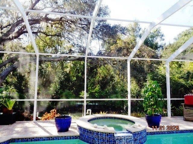 Property backs up to wooded preserve