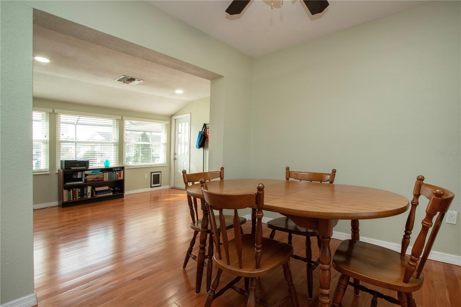 Dining room, looking into Family room