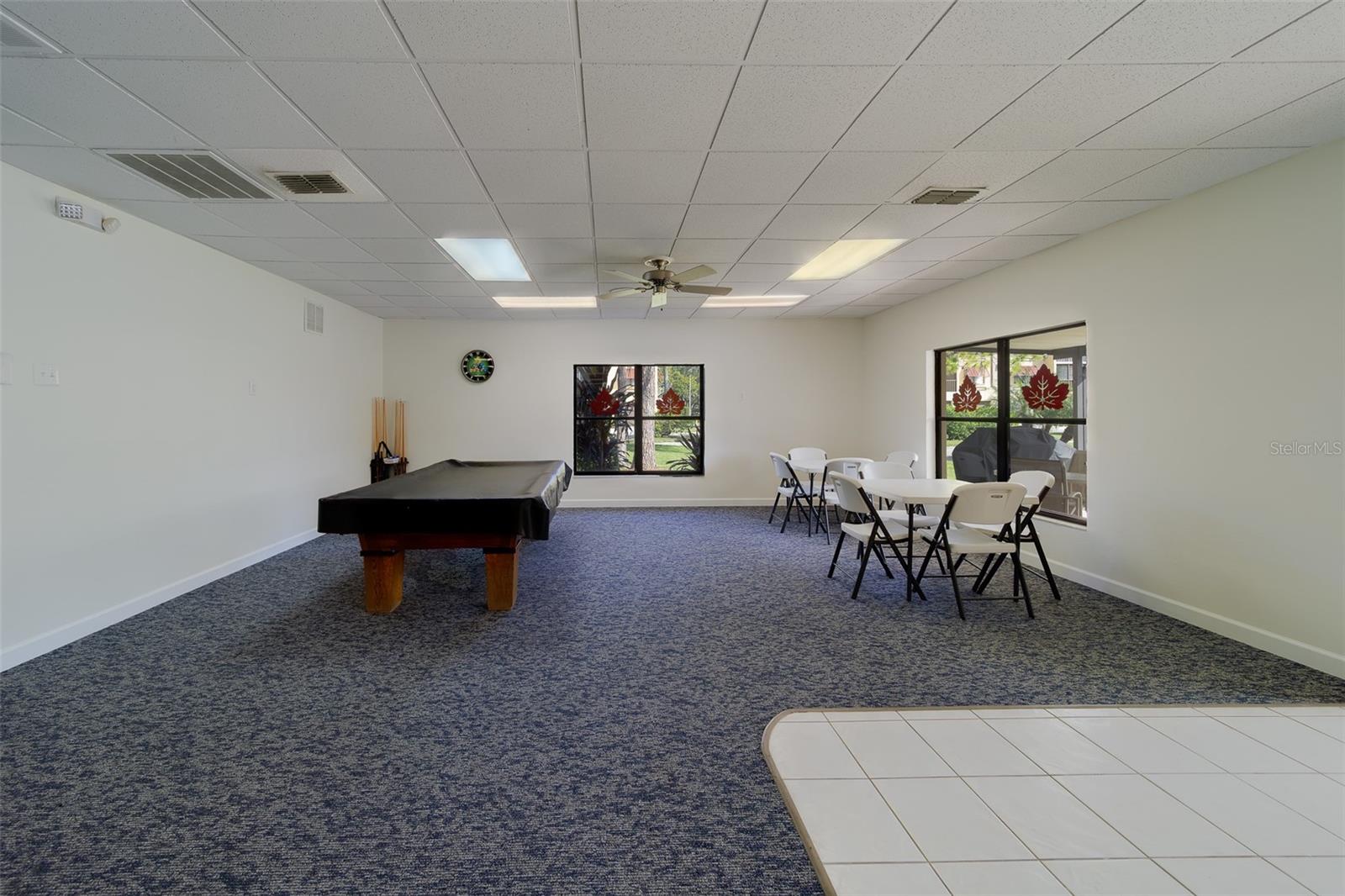 Clubhouse Pool Table Room