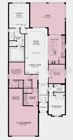 Additional Highlights Include: Tandem garage, gourmet kitchen, covered extended lanai with outdoor kitchen rough-in, study, quartz countertops, and white shaker cabinets.