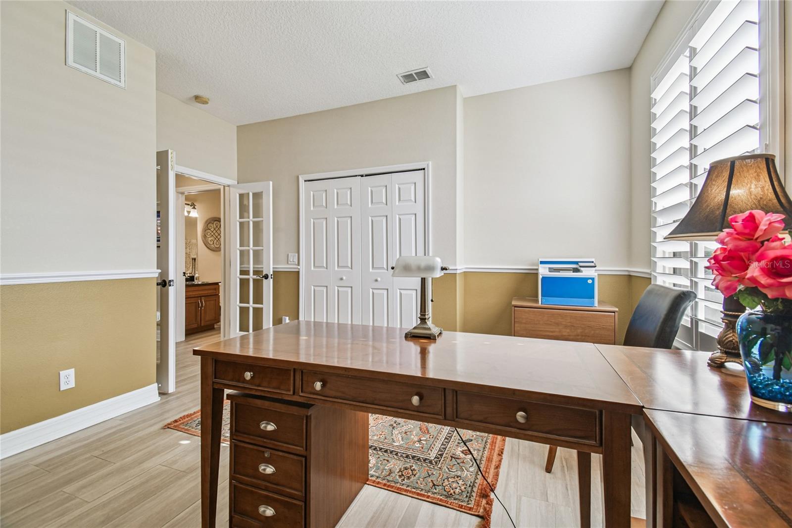 First level bedroom/office.