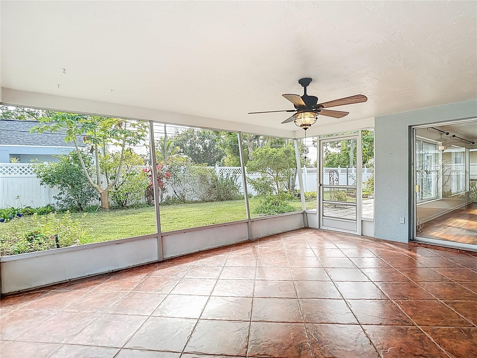 Outdoor Living Space Overlooking the Rear Green Space