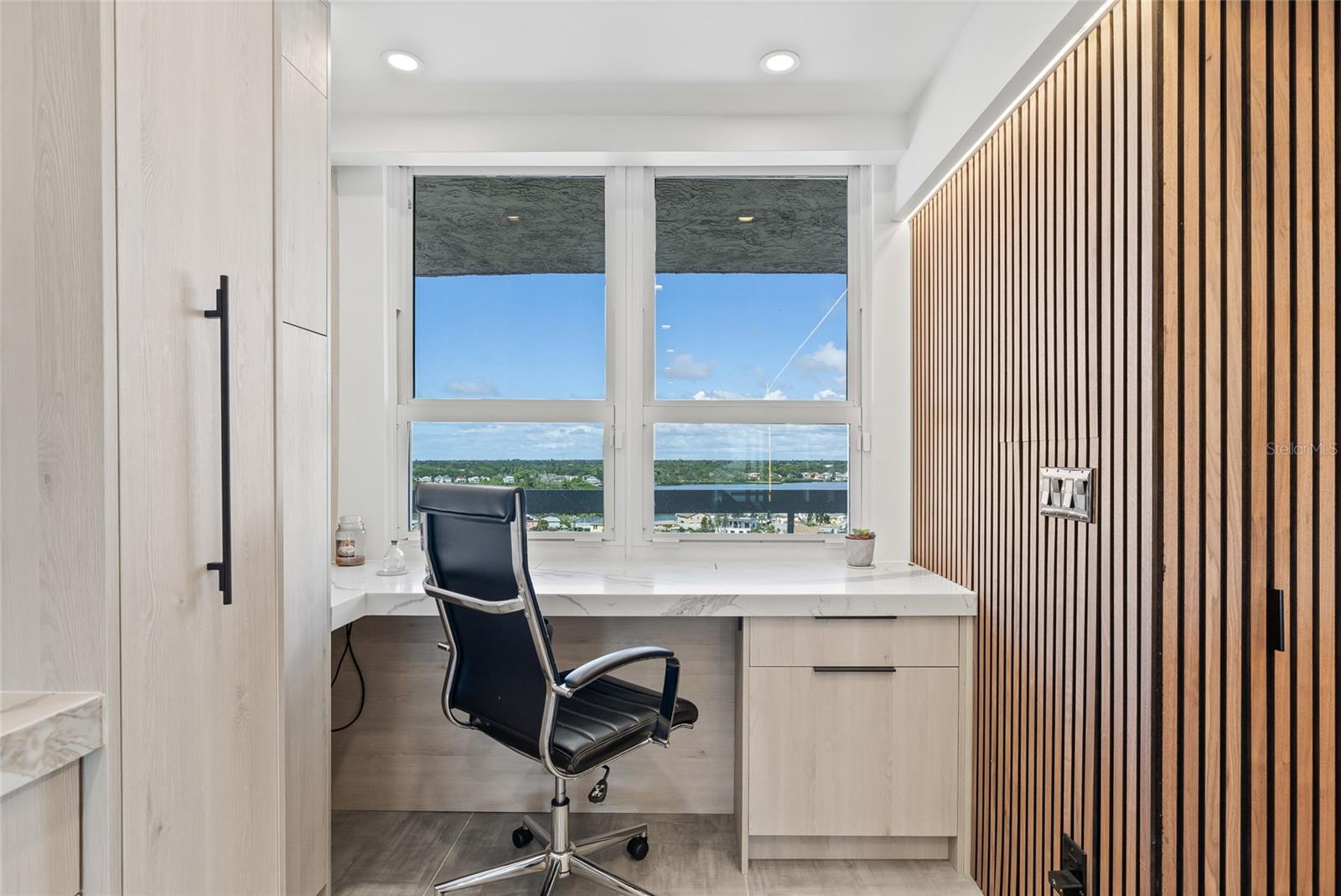 office desk in kitchen