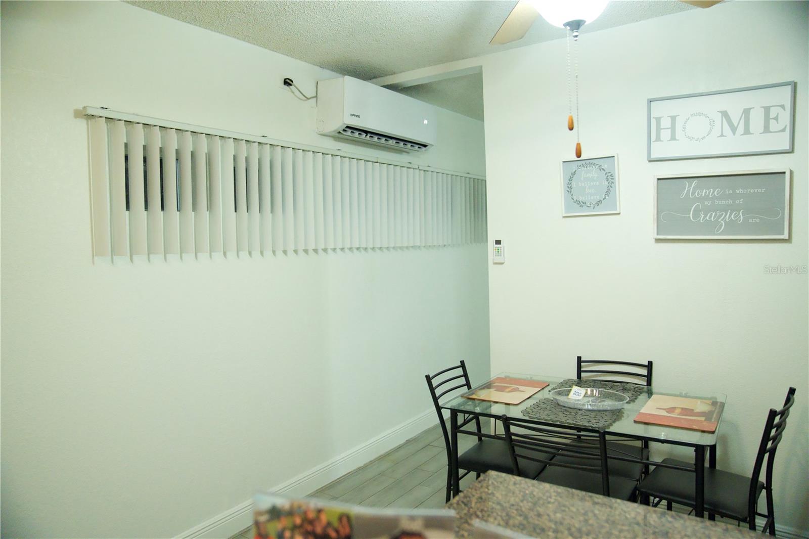 Inside of the studio room with own mini split AC.