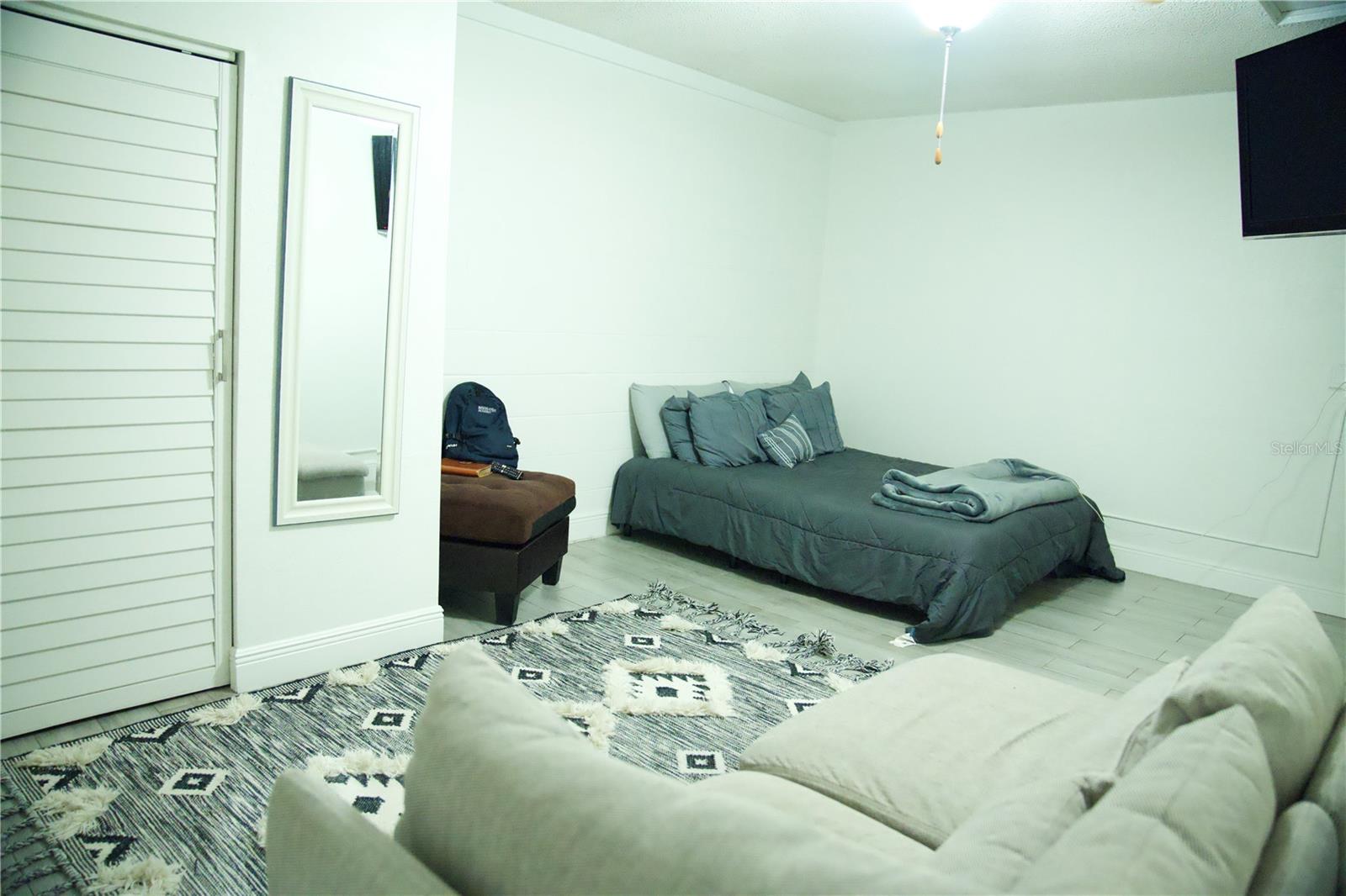 Closet space in the studio.