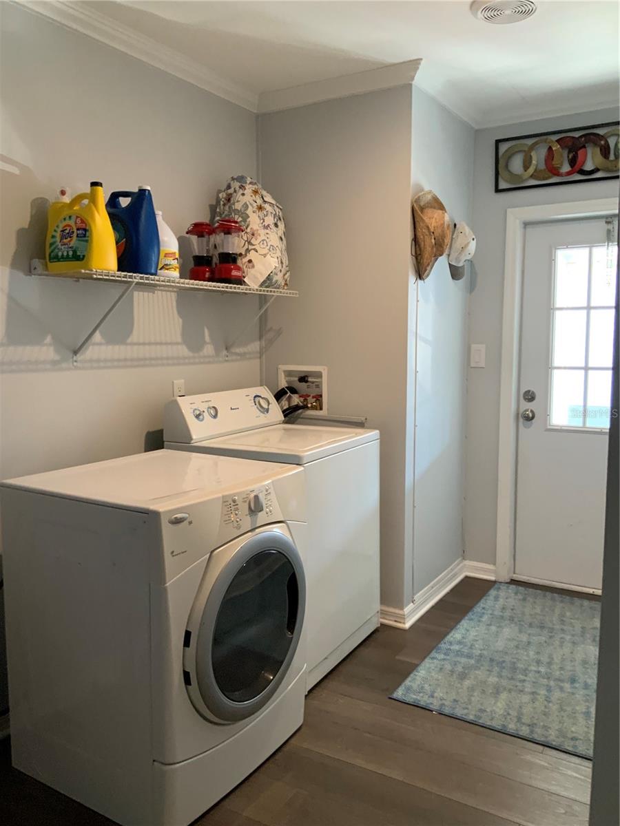 laundry area w/exit to screened porch