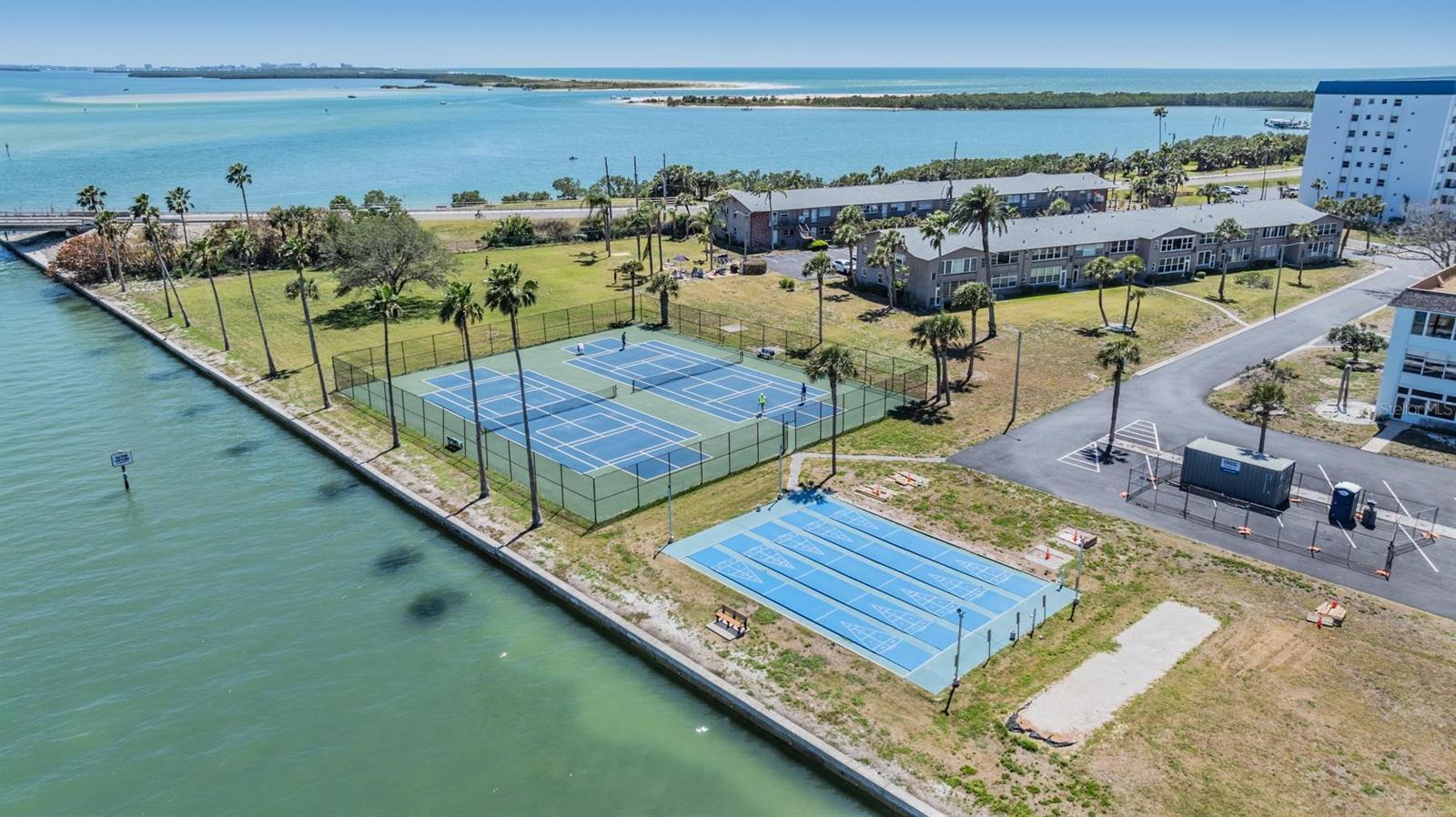 Ariel view of Pickleball/Tennis courts