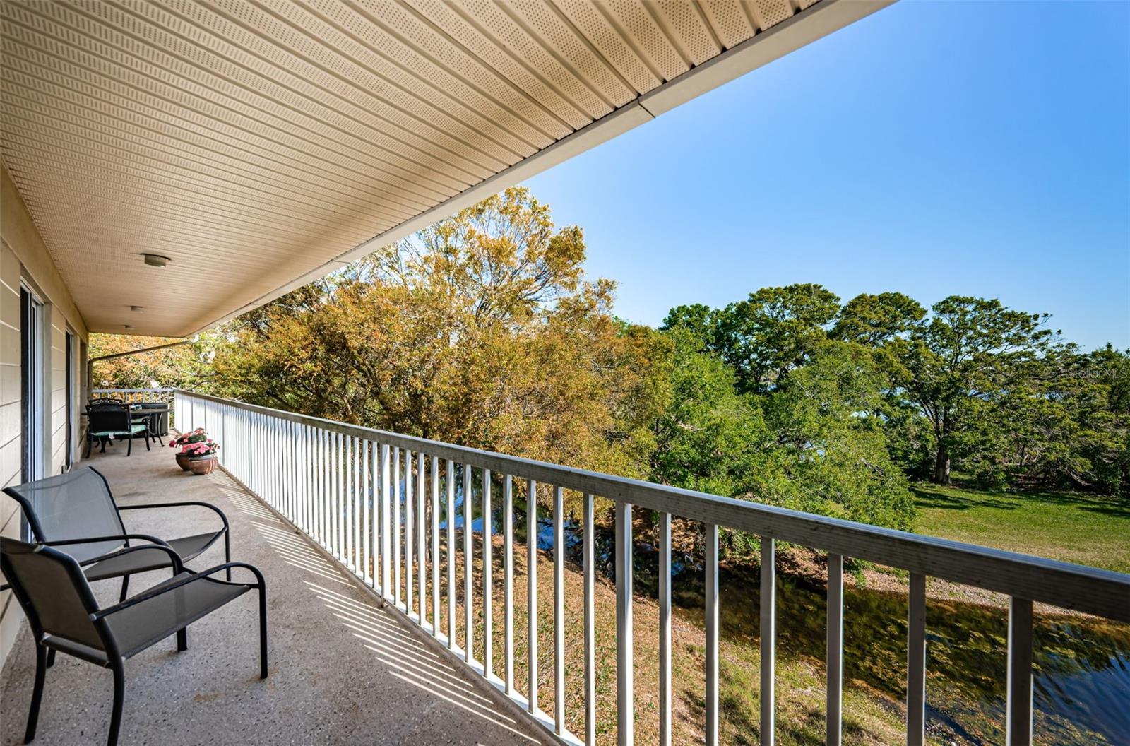 Balcony runs the length of the unit