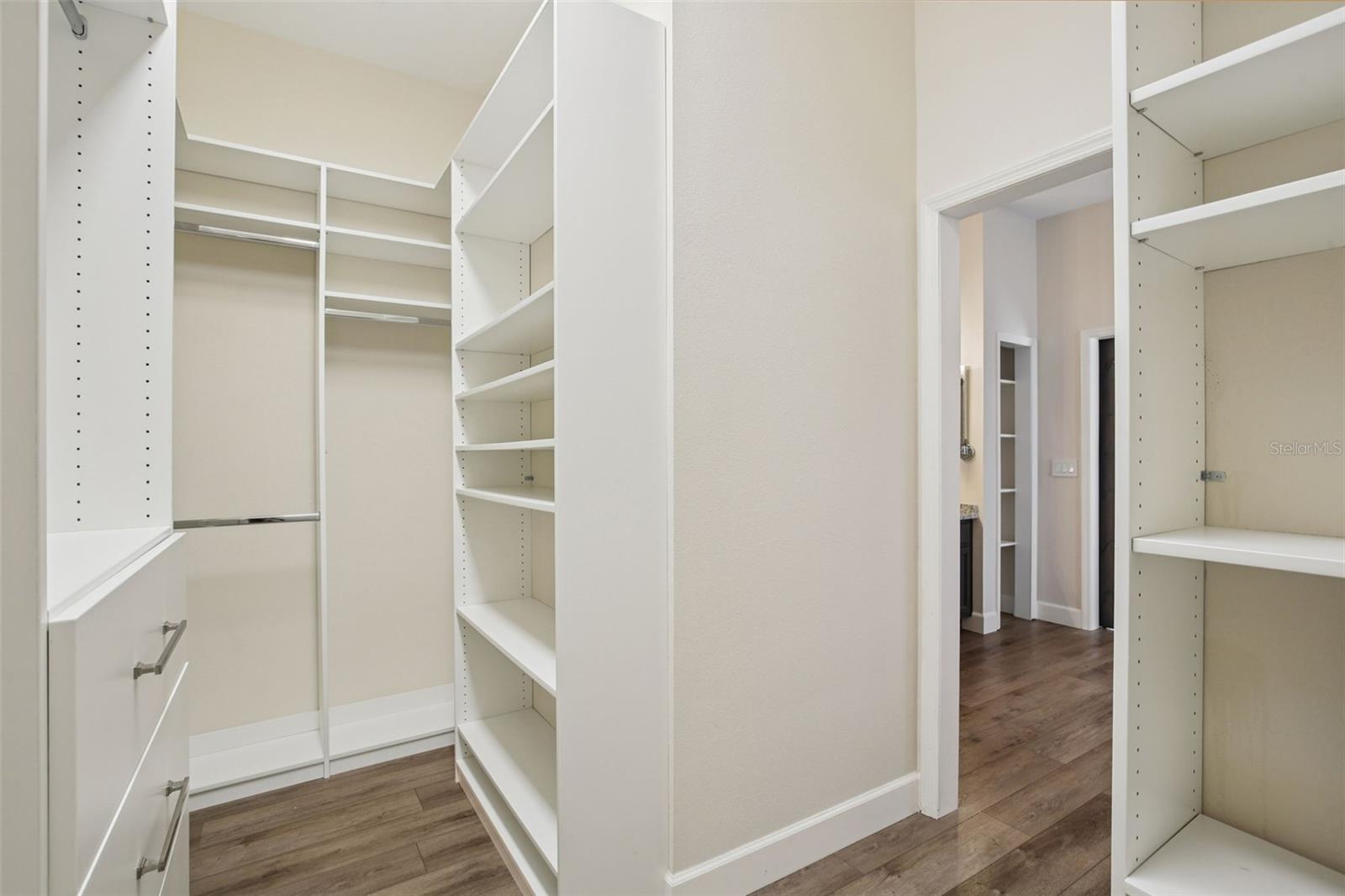 CUSTOM BUILT PRIMARY CLOSET