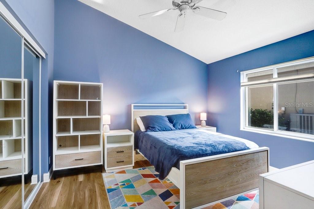 Secondary Bedroom 1 off of Kitchen and Family Room