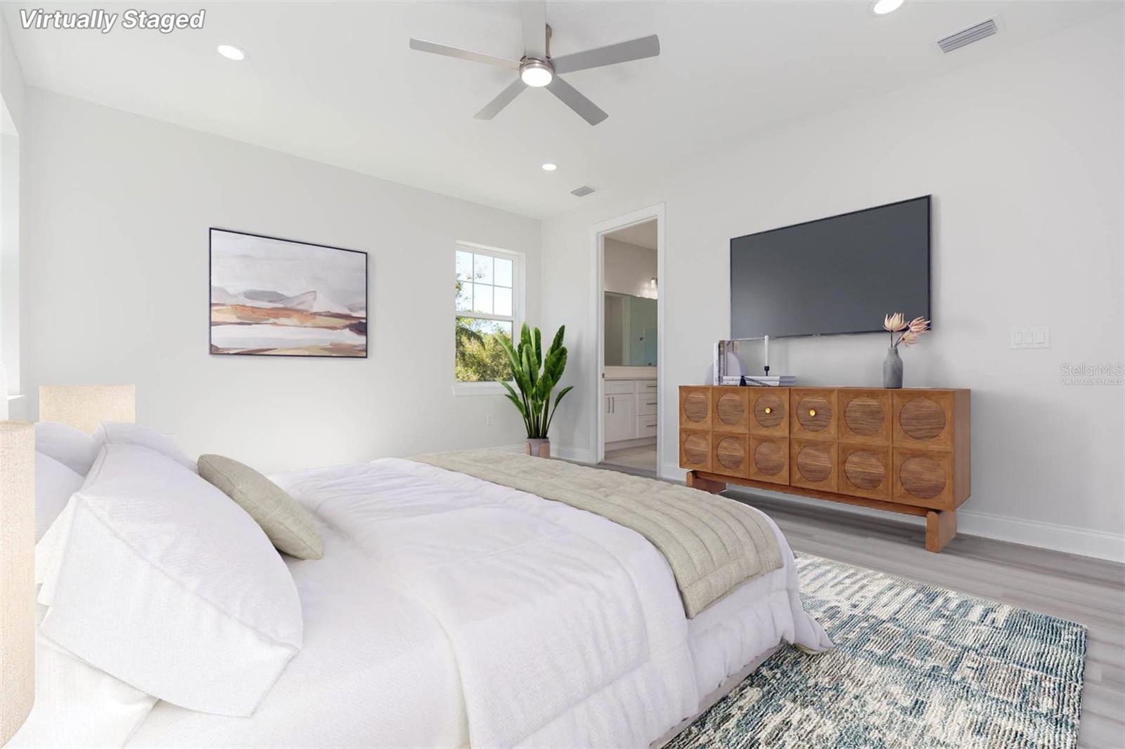 Virtually Staged. Master Bedroom