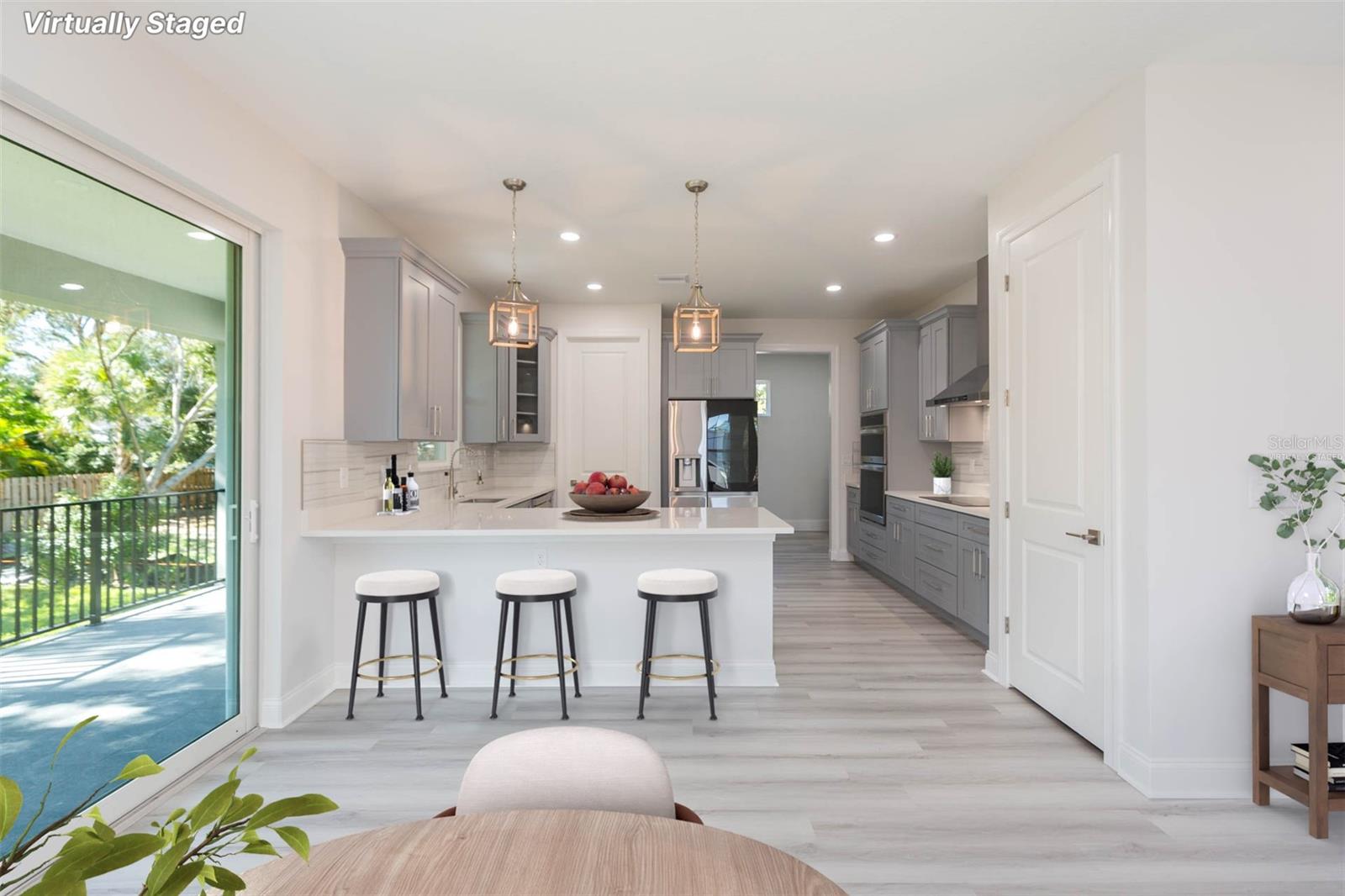 Virtually Staged. Kitchen.